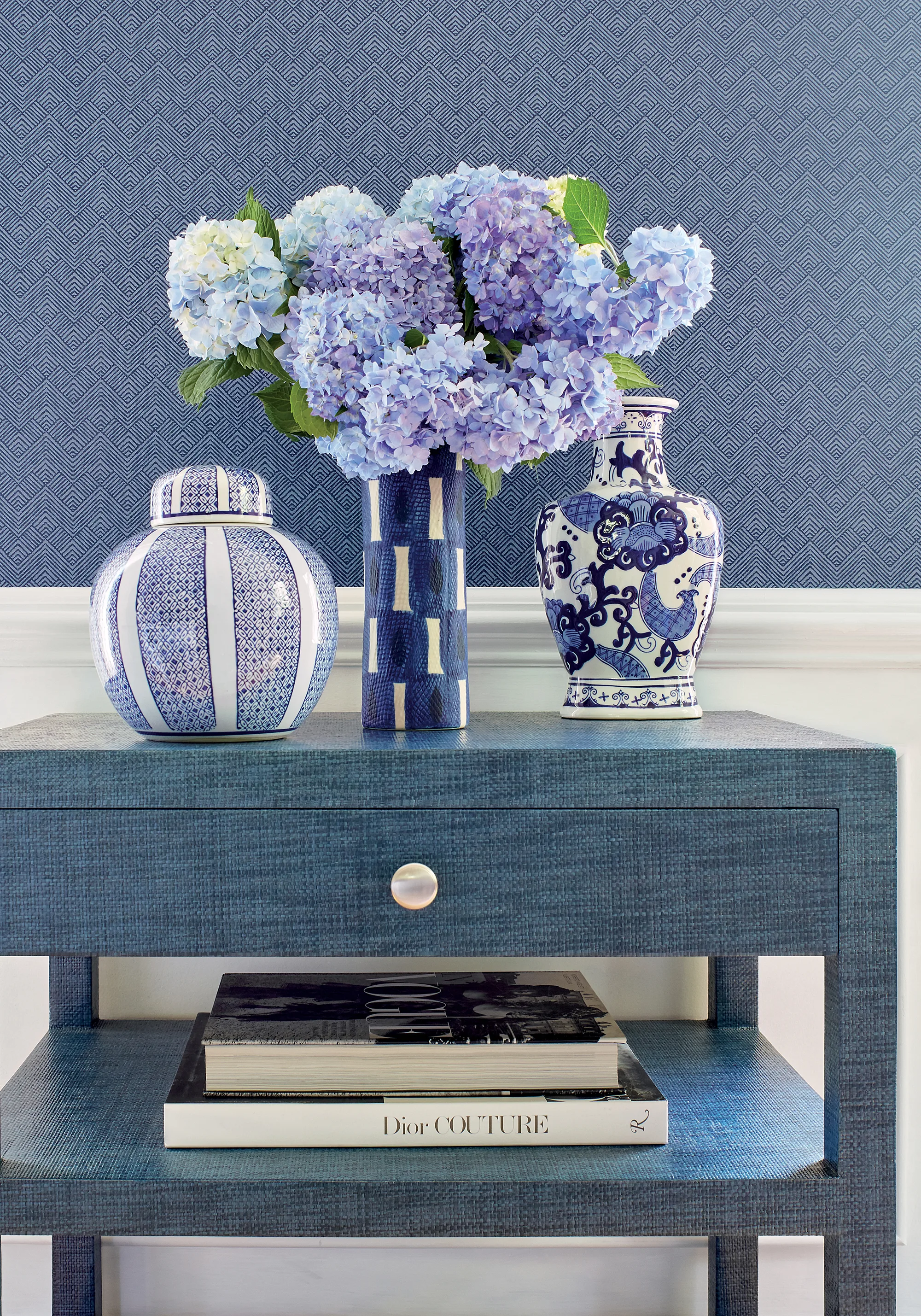 Thibaut Oslo Chevron in Navy (T2990)