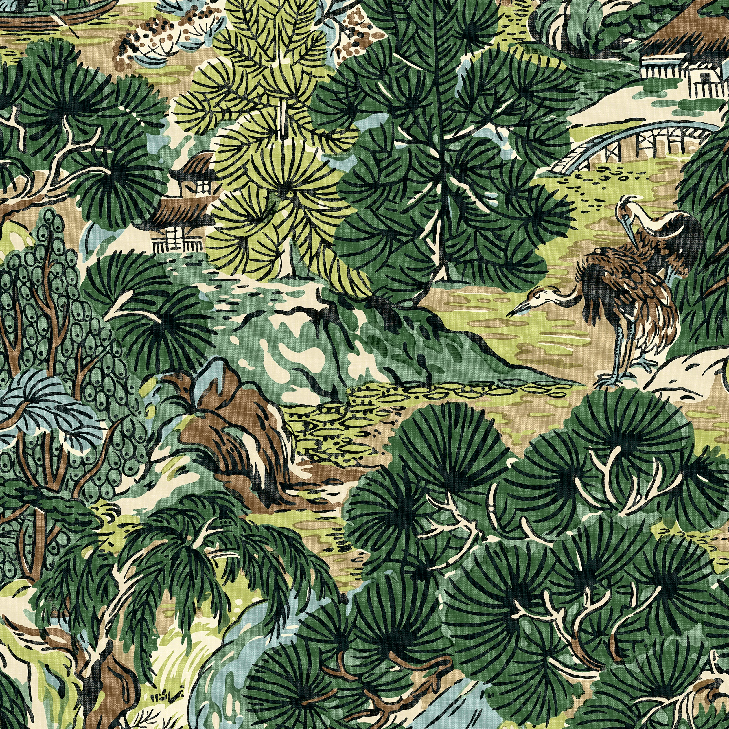 T42025 | Pagoda Trees – Brown and Green