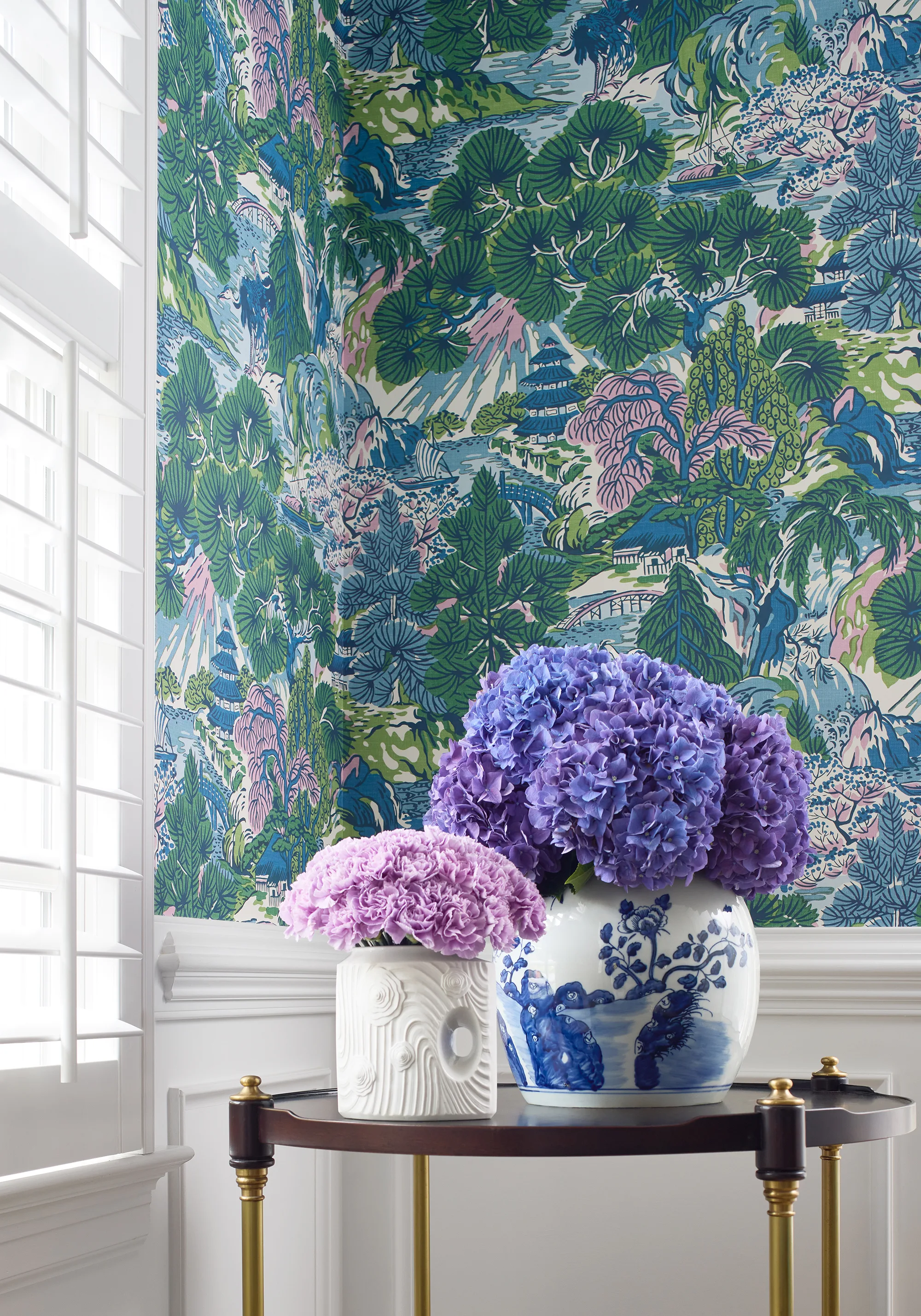 Thibaut Pagoda Trees in Lavender and Blue (T42024)