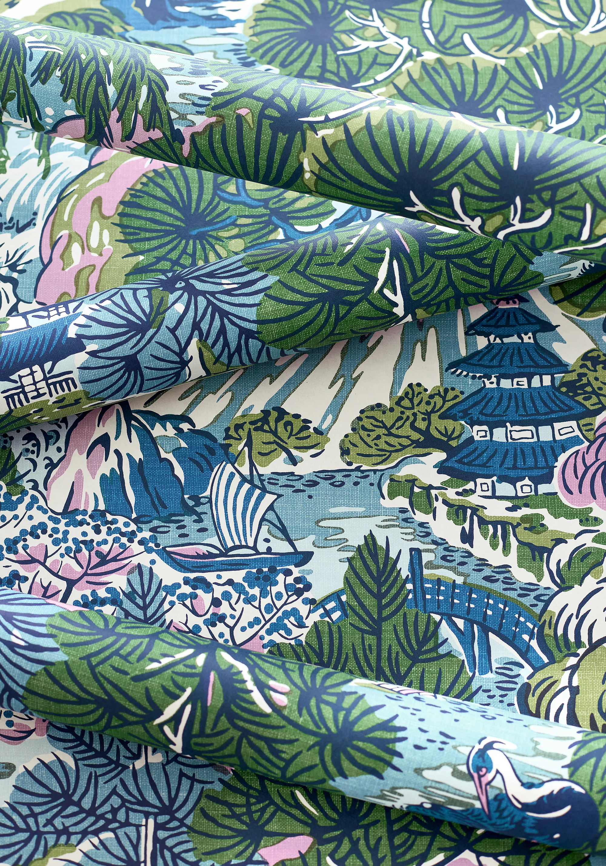Thibaut Pagoda Trees in Lavender and Blue (T42024)