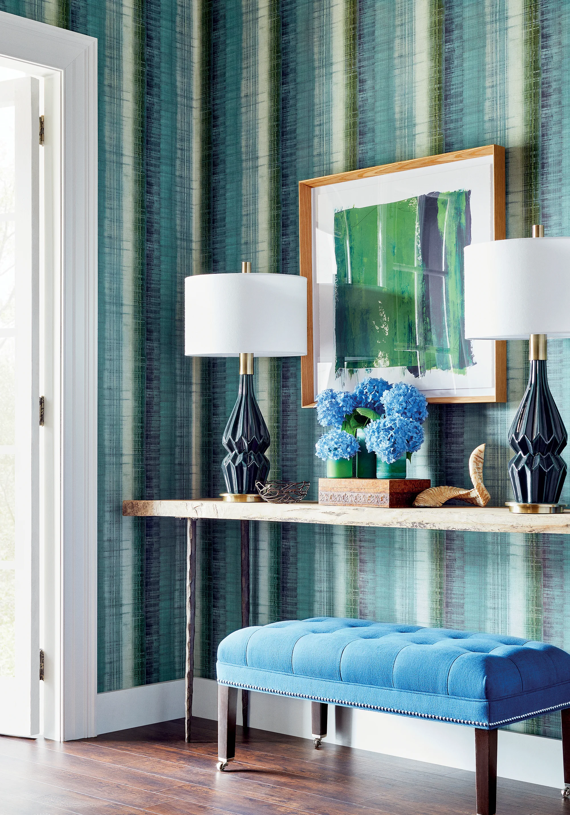Thibaut Painted Desert in Green and Blue (T10919)