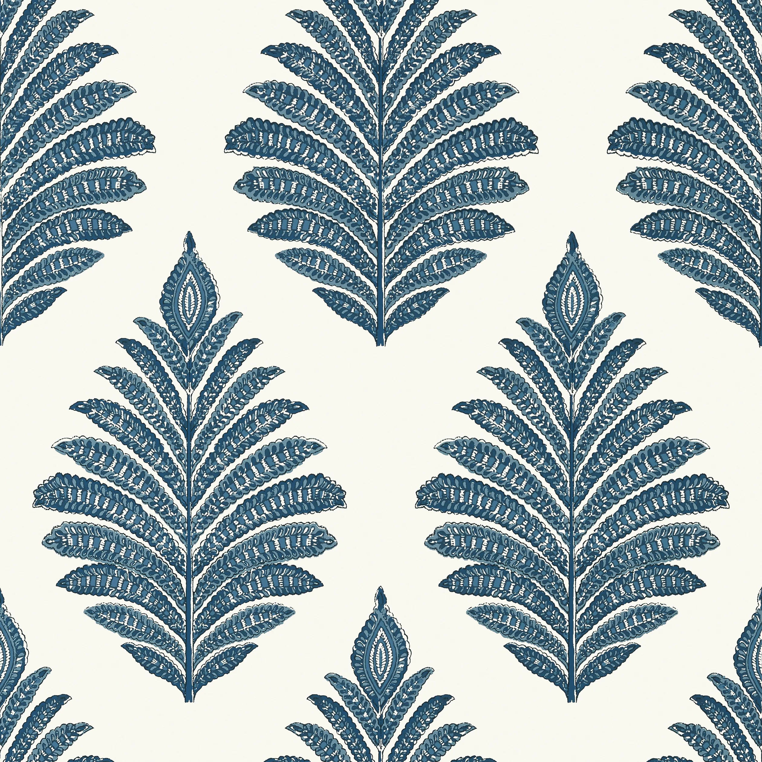 Anna French Palampore Leaf in Blue and White (AT78725)