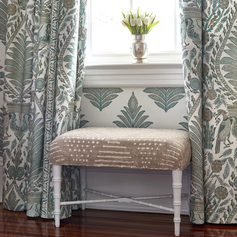 Anna French Palampore Leaf in Robin's Egg and Beige (AT78723)
