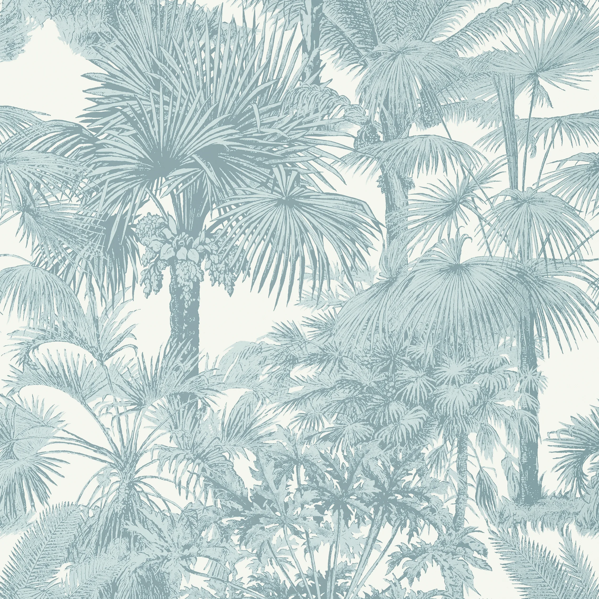 T10104 | Palm Botanical – Spa Blue