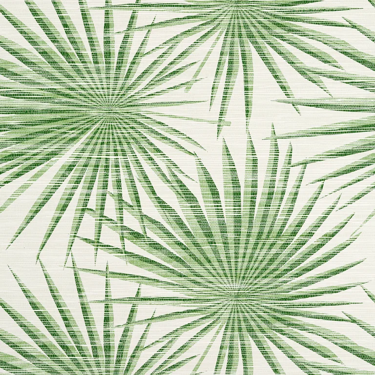 Thibaut Palm Frond in Green and White (T10142)