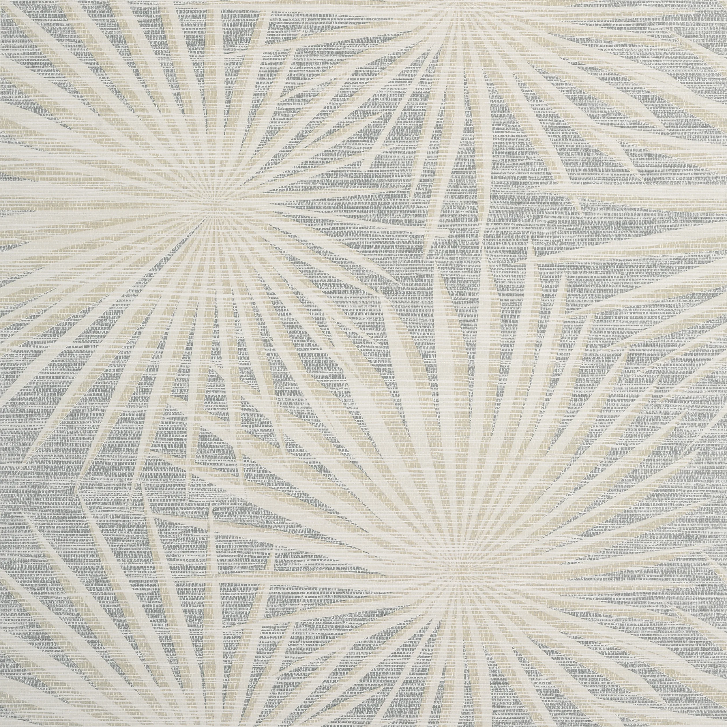 T10146 | Palm Frond – Metallic Silver on Beige