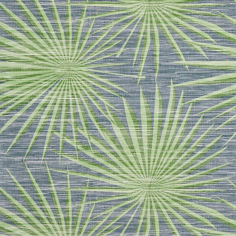 Thibaut Palm Frond in Navy and Green (T10141)