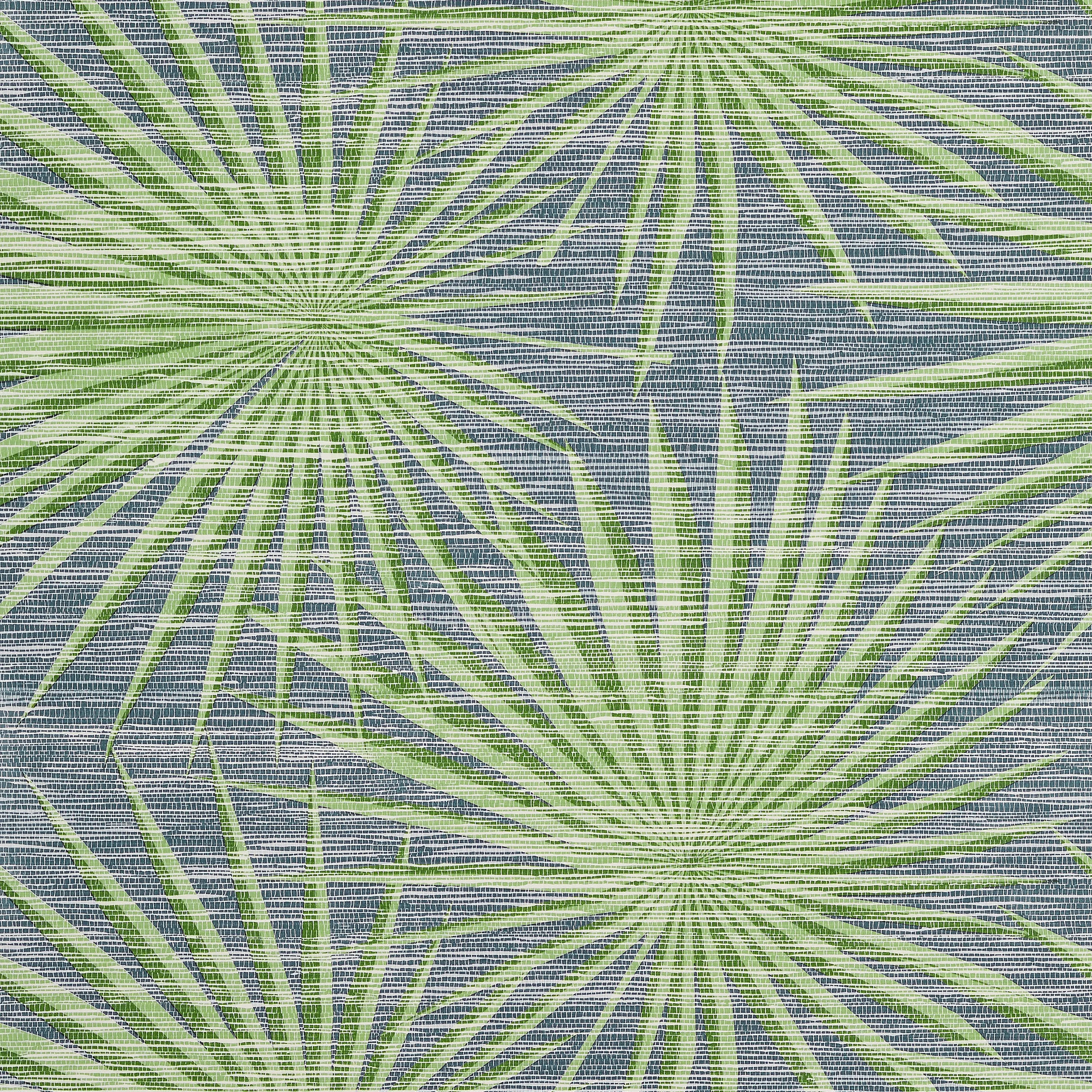 T10141 | Palm Frond – Navy and Green