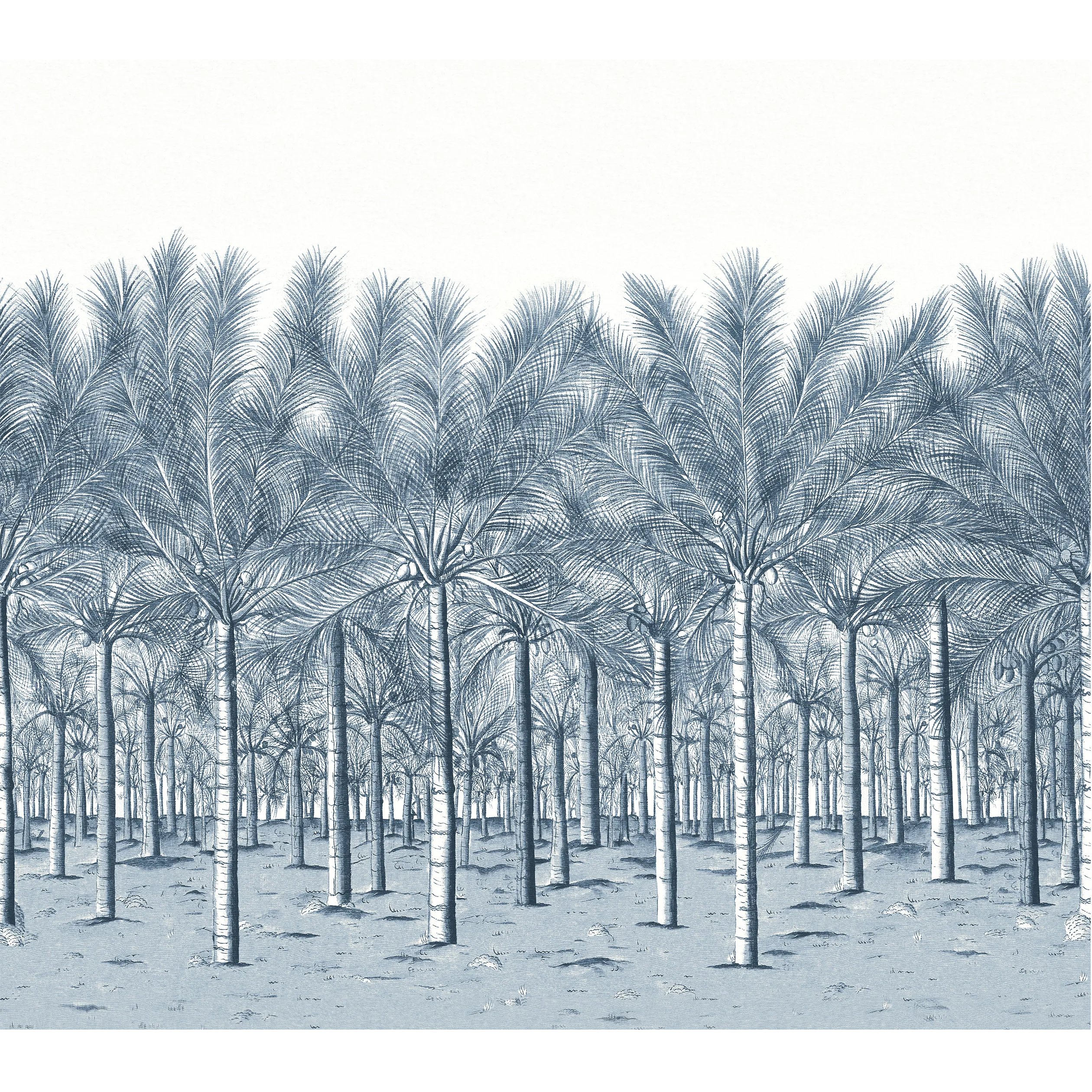 Thibaut Palm Grove Mural in Navy (TM13951)