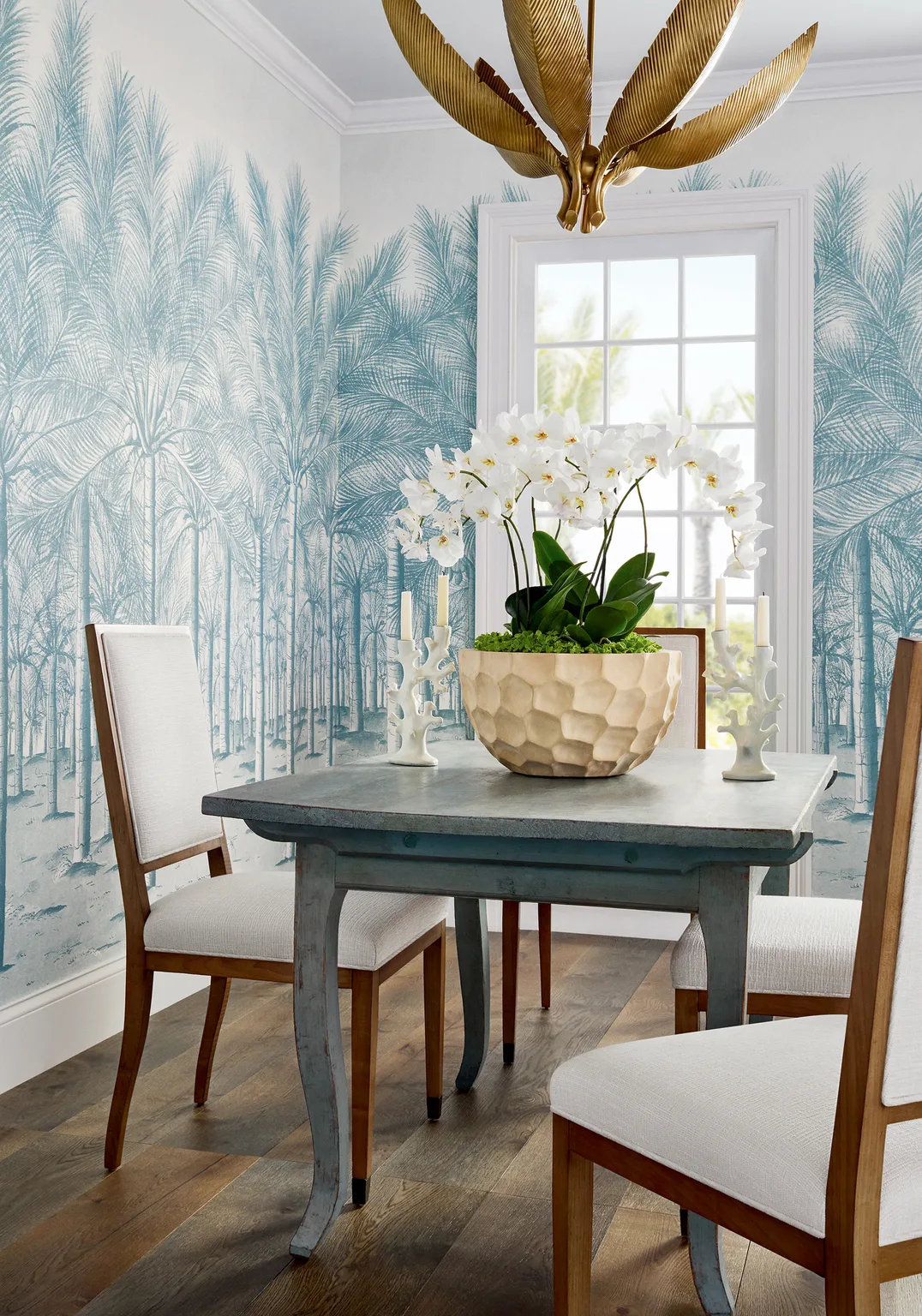 Thibaut Palm Grove Mural in Spa Blue (TM13949)