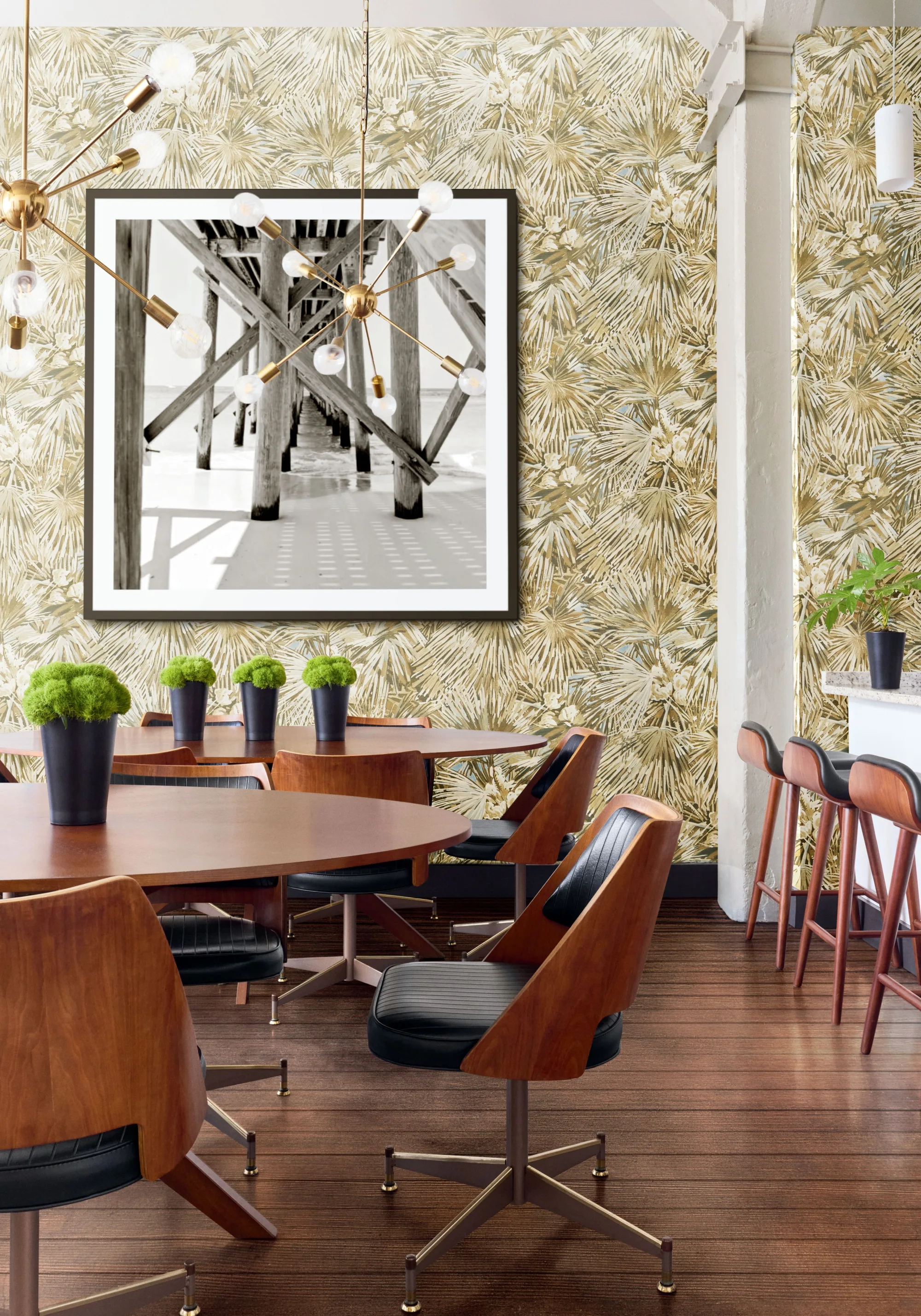 Thibaut Palmier Wide Width in Beige (TWW34009)