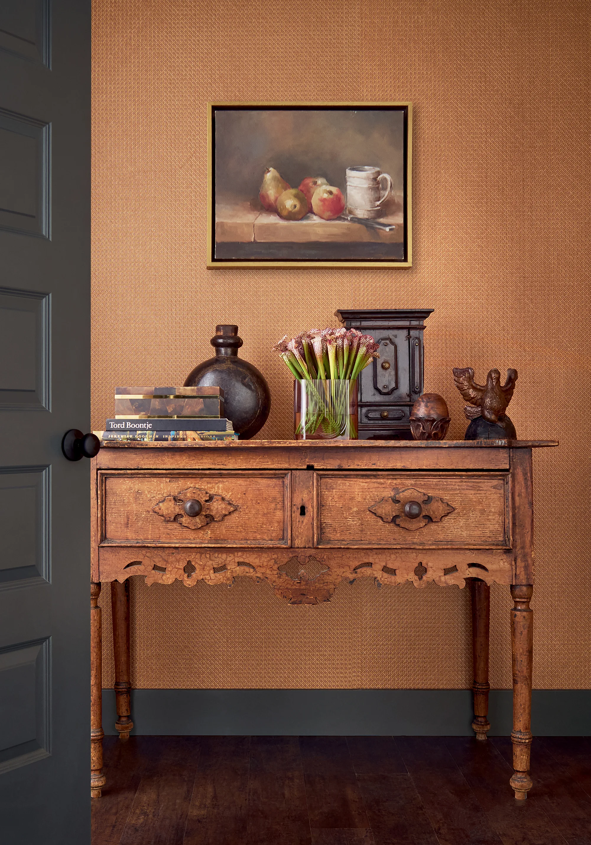 Thibaut Paper Rattan in Saddle (T10387)