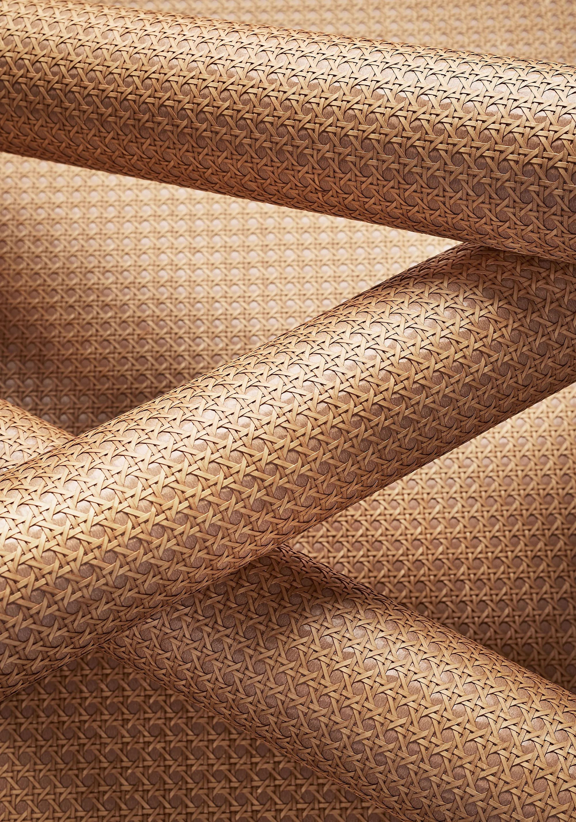 Thibaut Paper Rattan in Saddle (T10387)