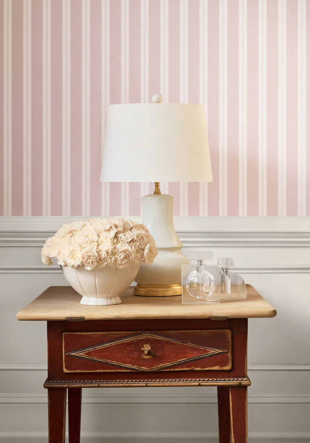 Anna French Payton Stripe in Blush (AT10701)
