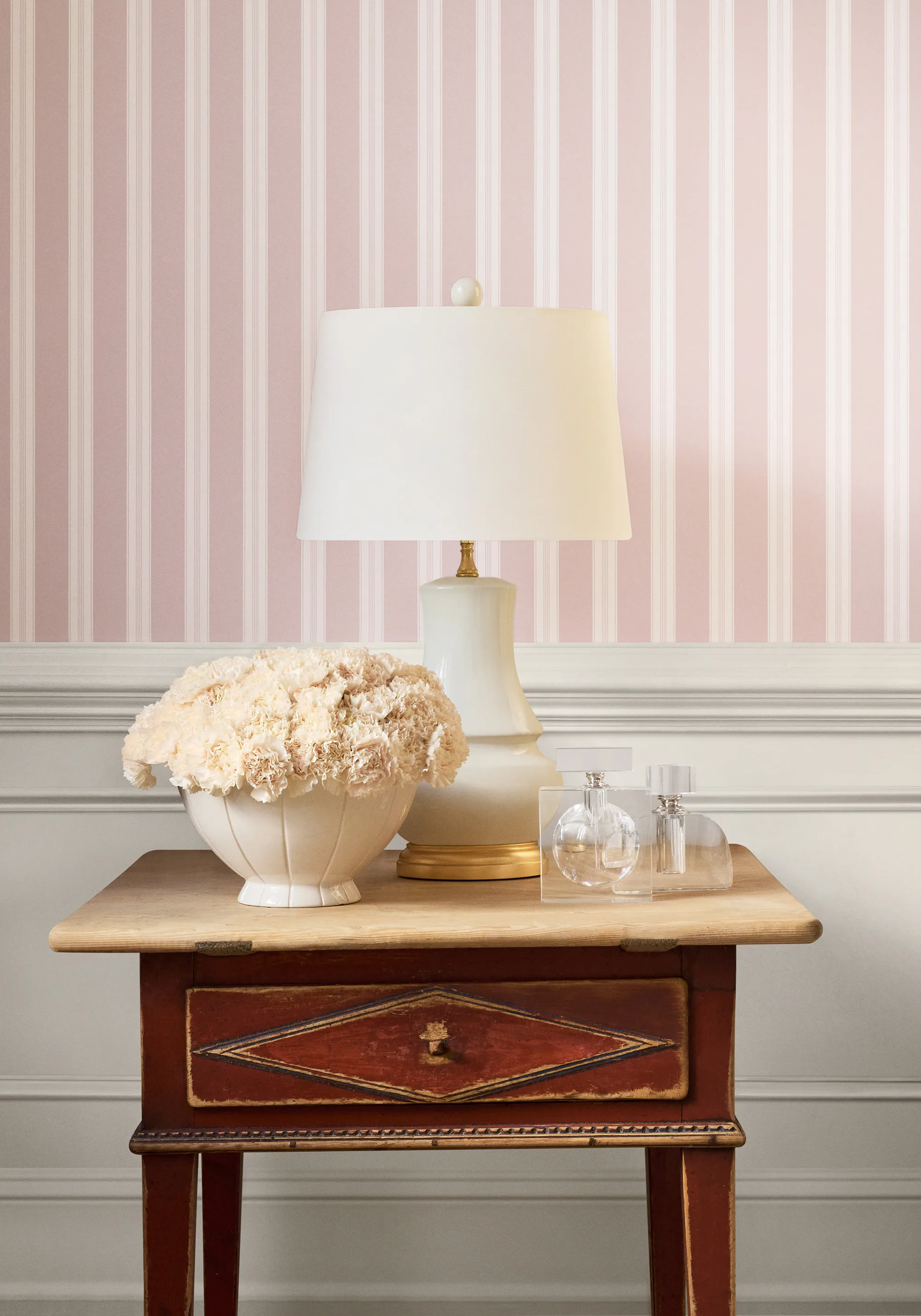 Anna French Payton Stripe in Blush (AT10701)