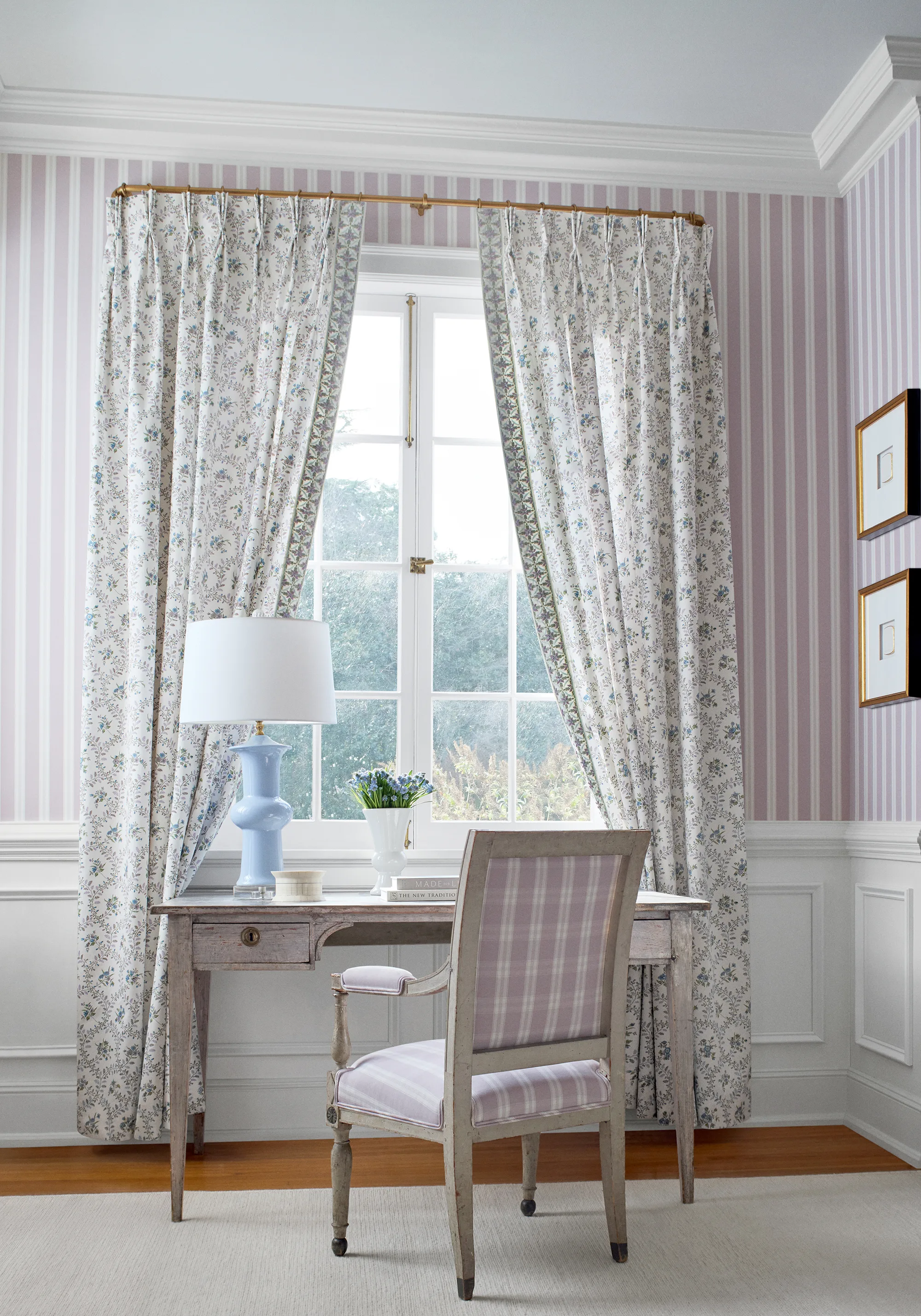 Anna French Payton Stripe in Lavender (AT10700)