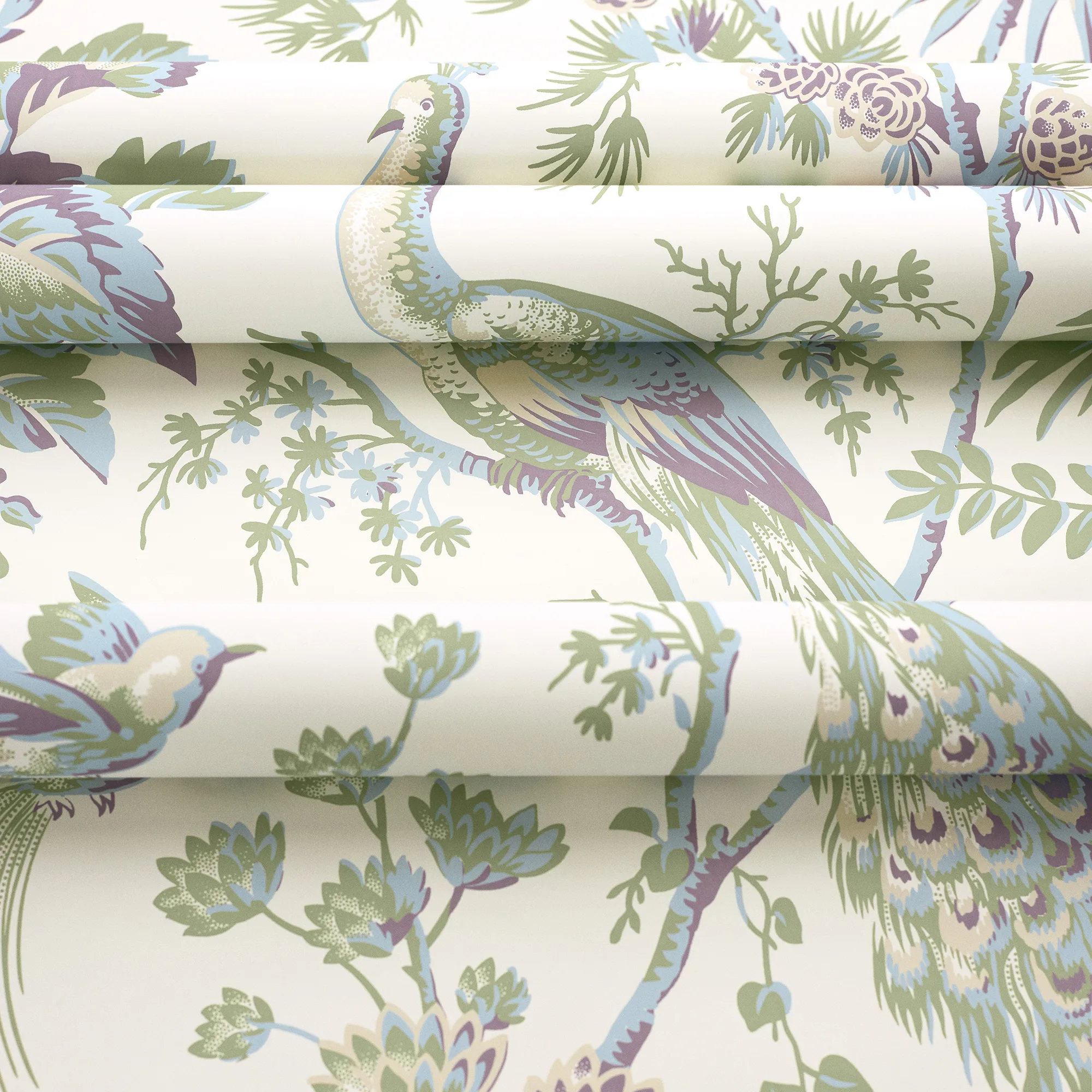 Anna French Peacock Toile in Green and Plum (AT57829)