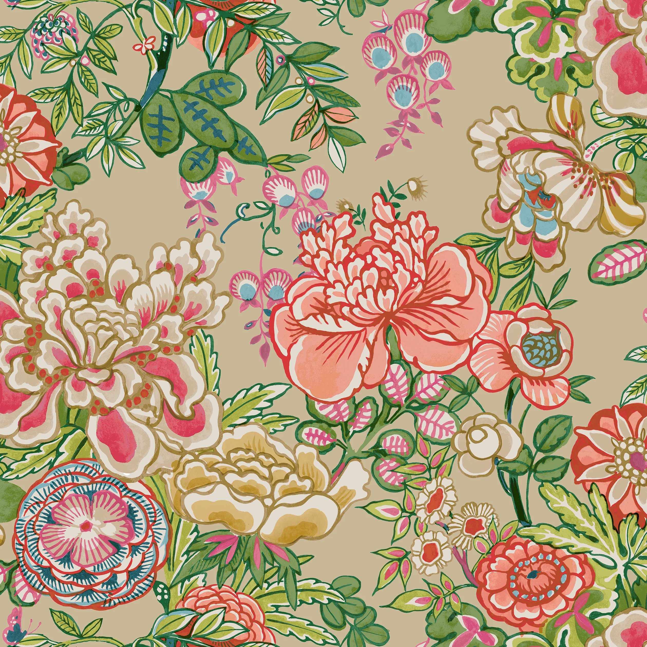 T42019 | Peony Garden – Beige