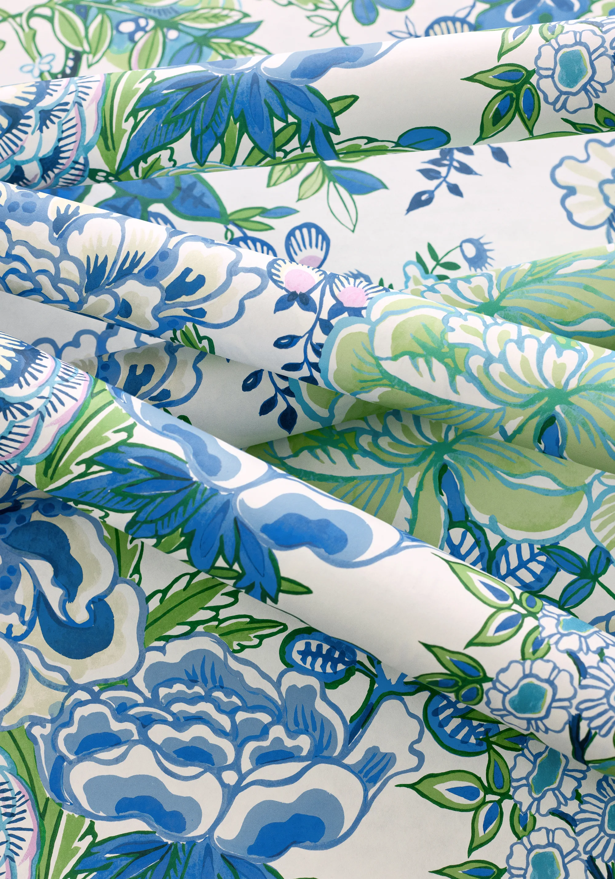 Thibaut Peony Garden in Blue and Green (T42021)