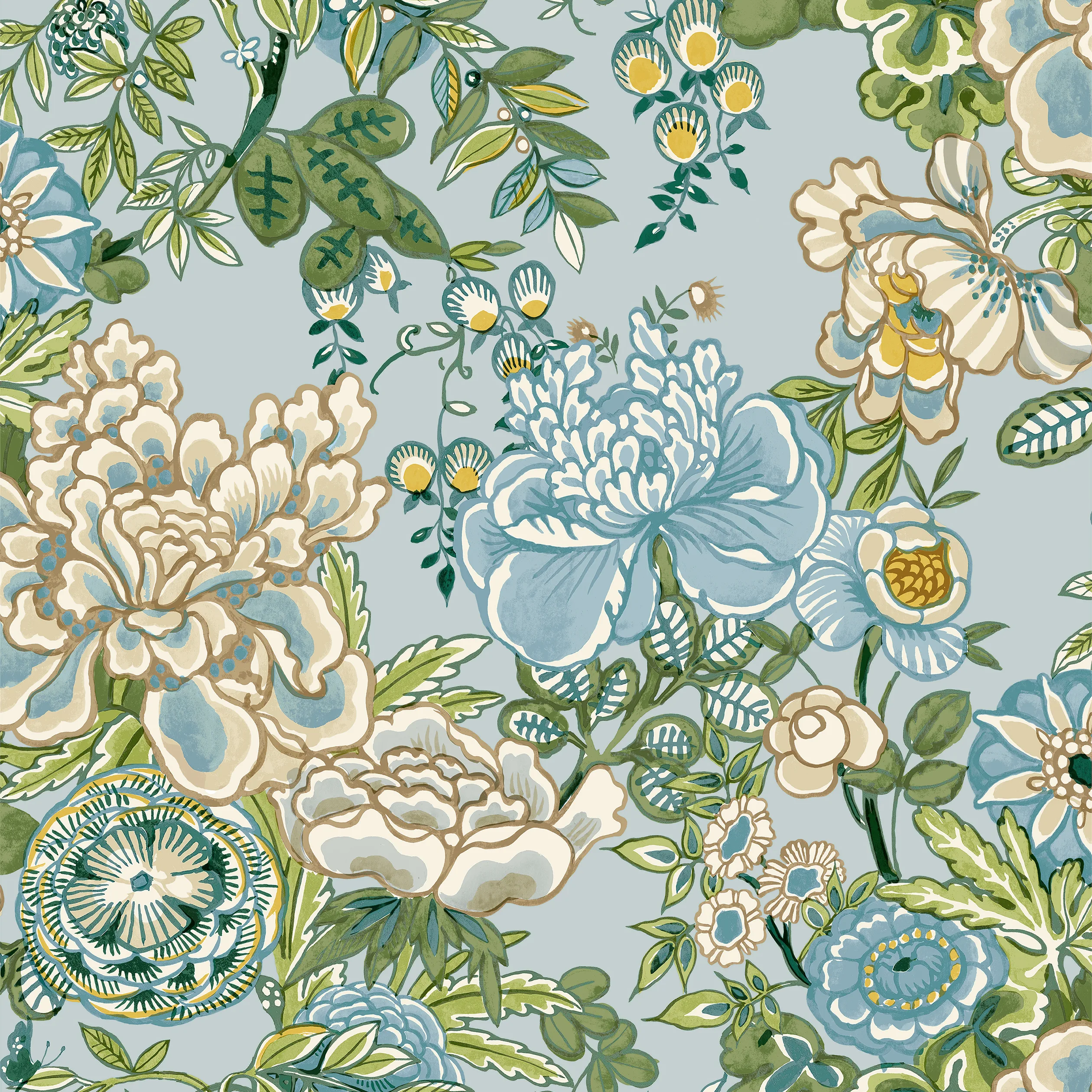 T42020 | Peony Garden – Spa Blue
