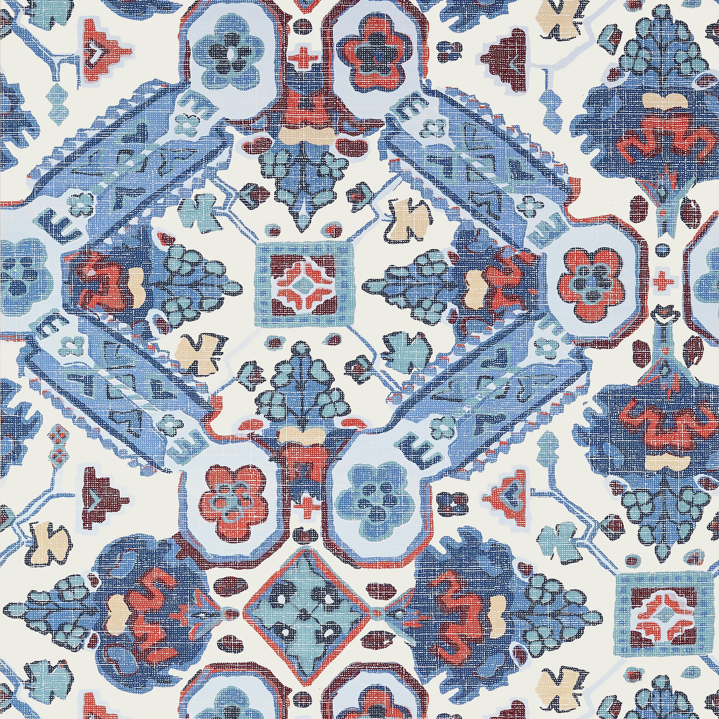 Thibaut Persian Carpet in Blue and White (T10824)