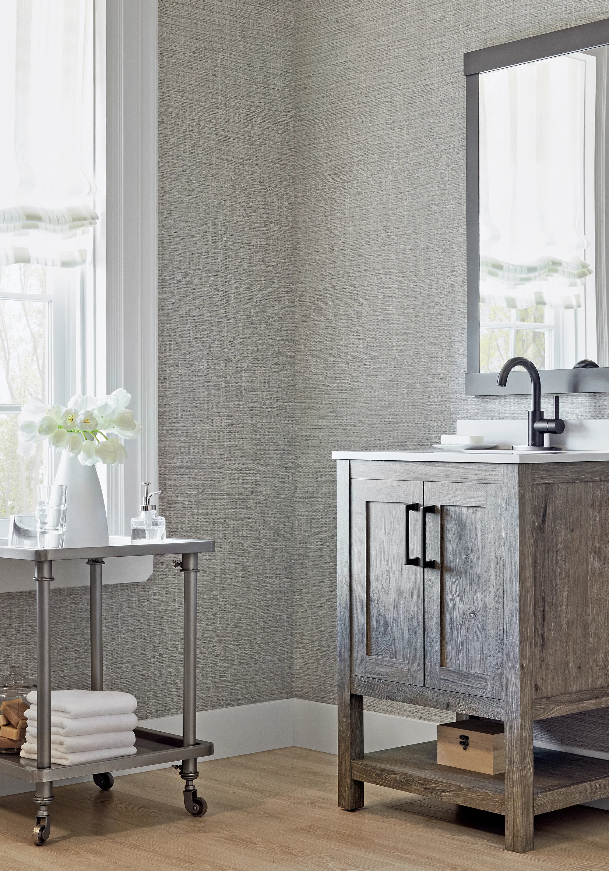 Thibaut Prairie Weave in Fog (T10934)