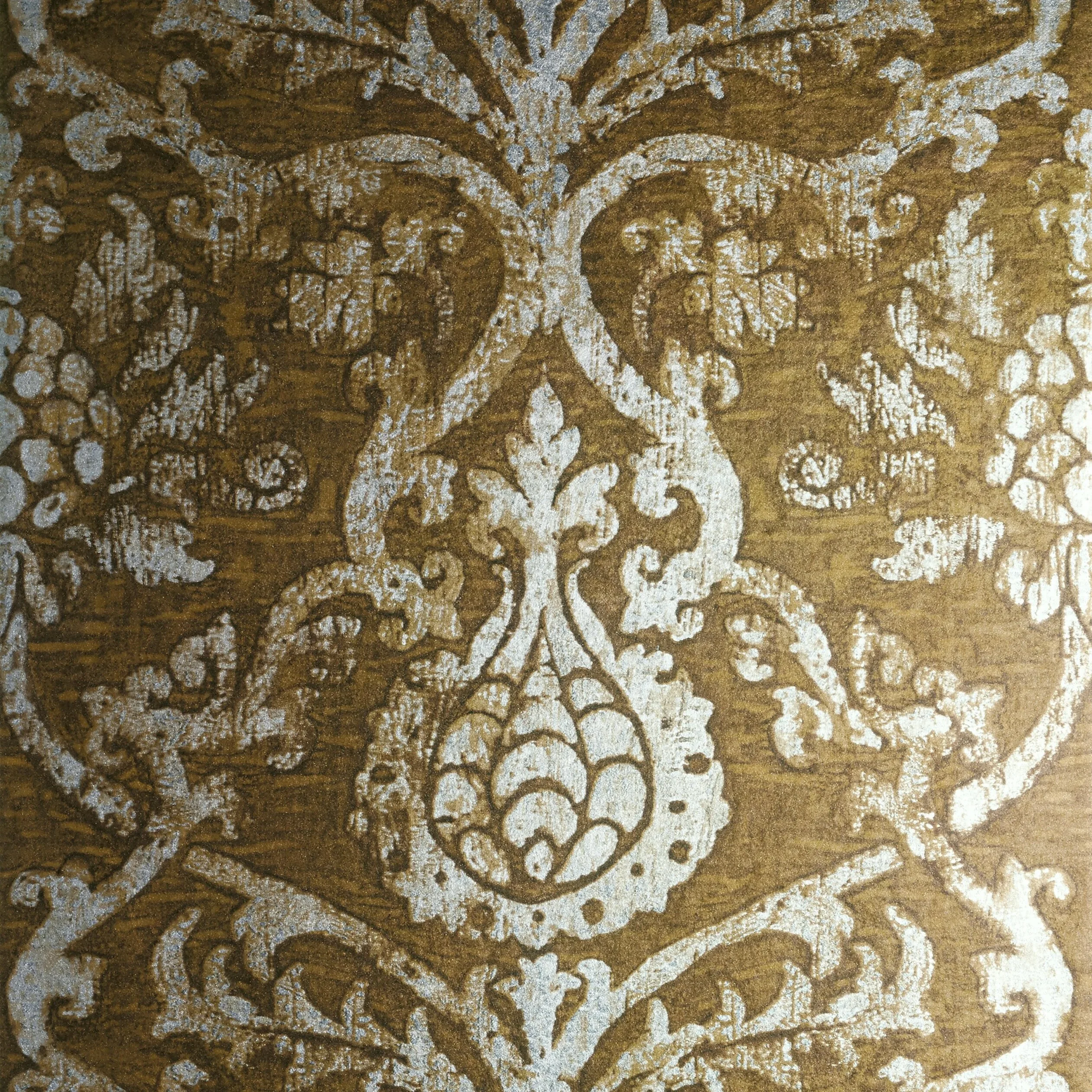 Thibaut Pravata Damask in Sienna on Foil (T89175)