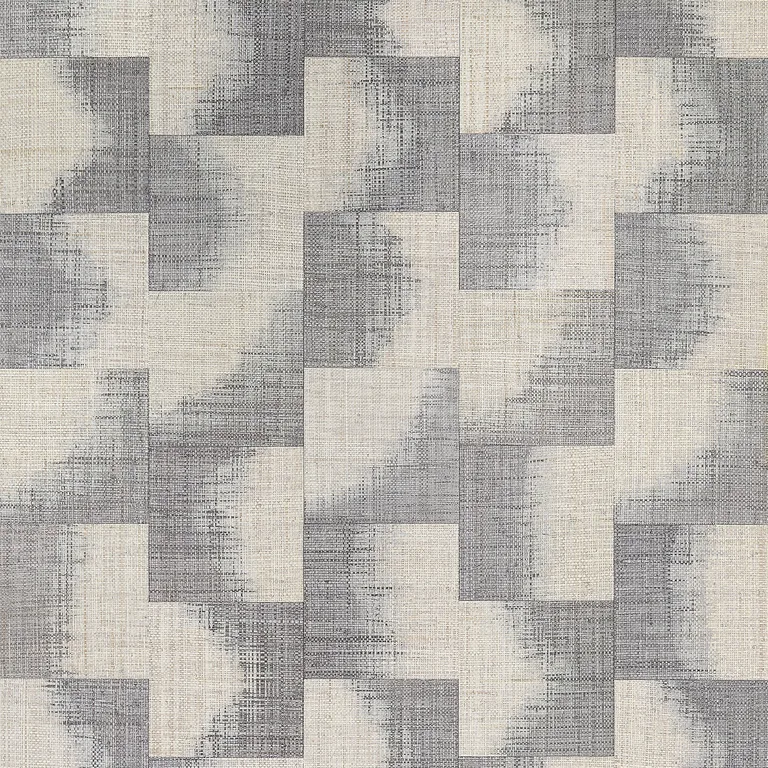 Thibaut Raffia Squares in Graphite (T24430)