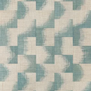 Thibaut Raffia Squares in Mineral (T24429)
