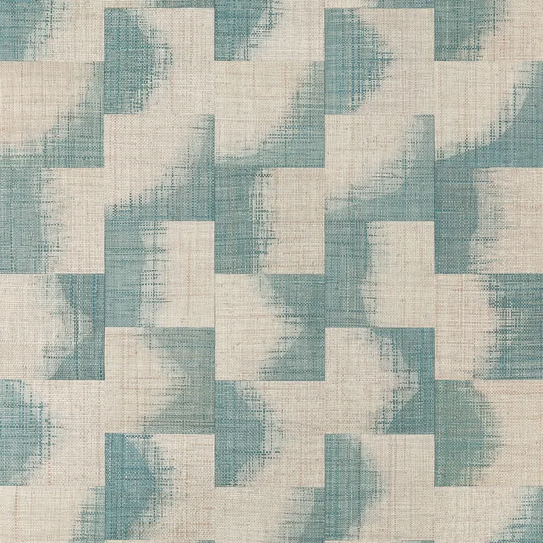 Thibaut Raffia Squares in Mineral (T24429)