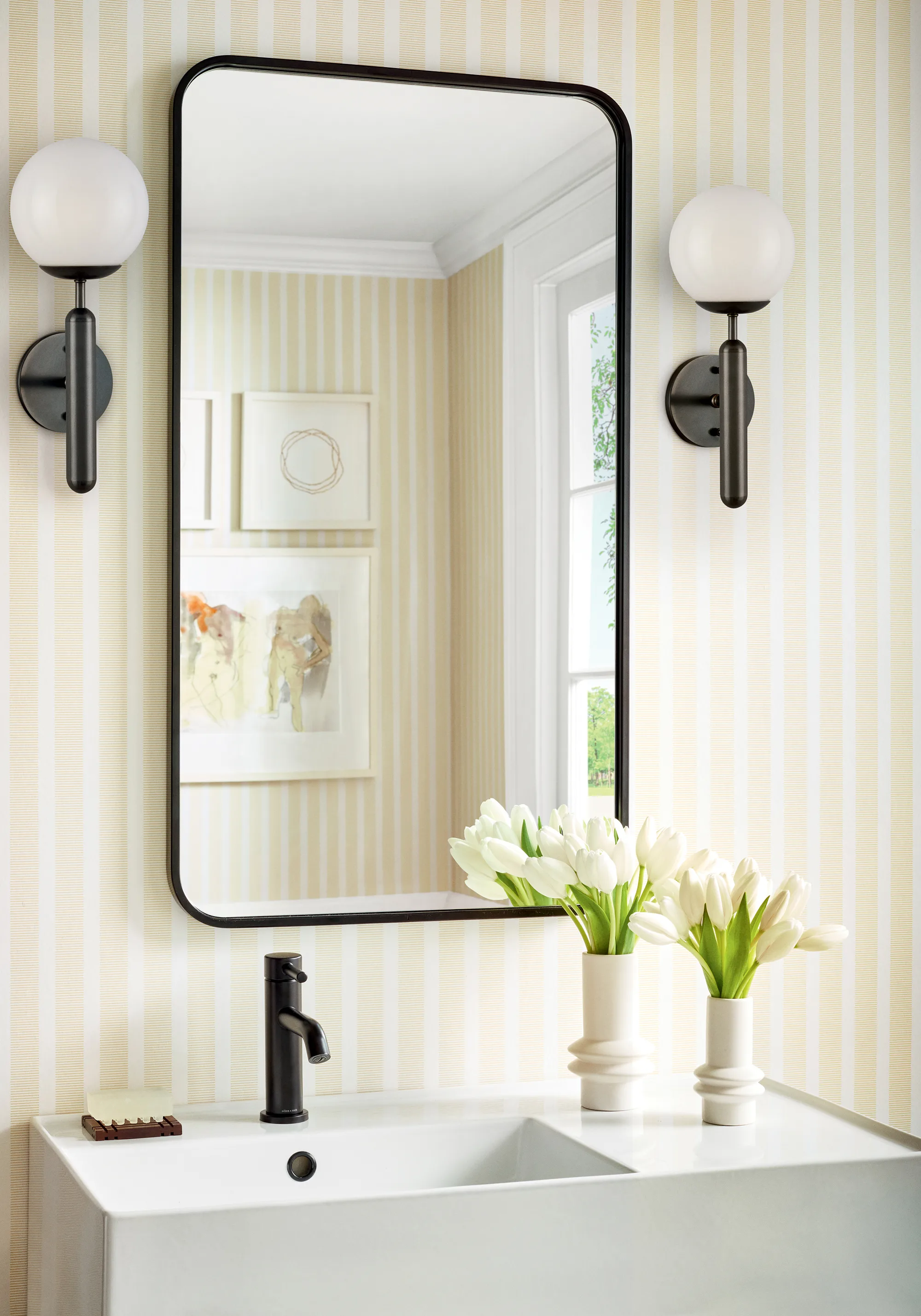 Thibaut Railway Stripe in Yellow (T44033)