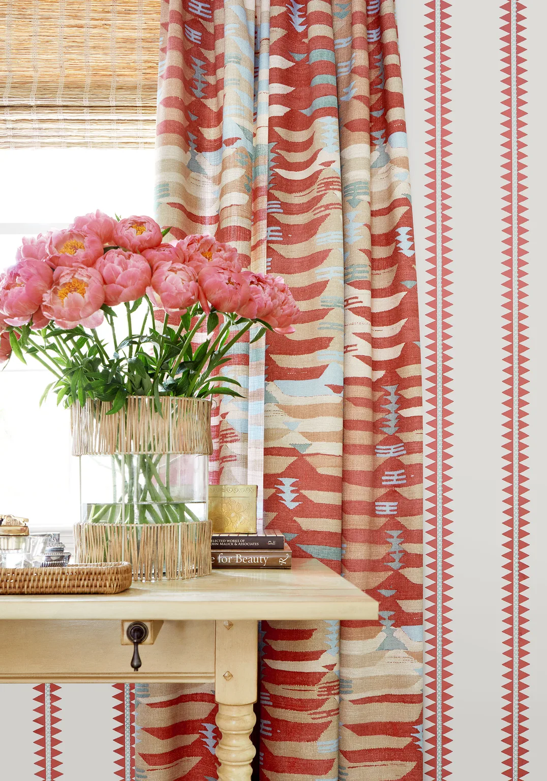 Thibaut Reno Stripe in Coral (T13245)