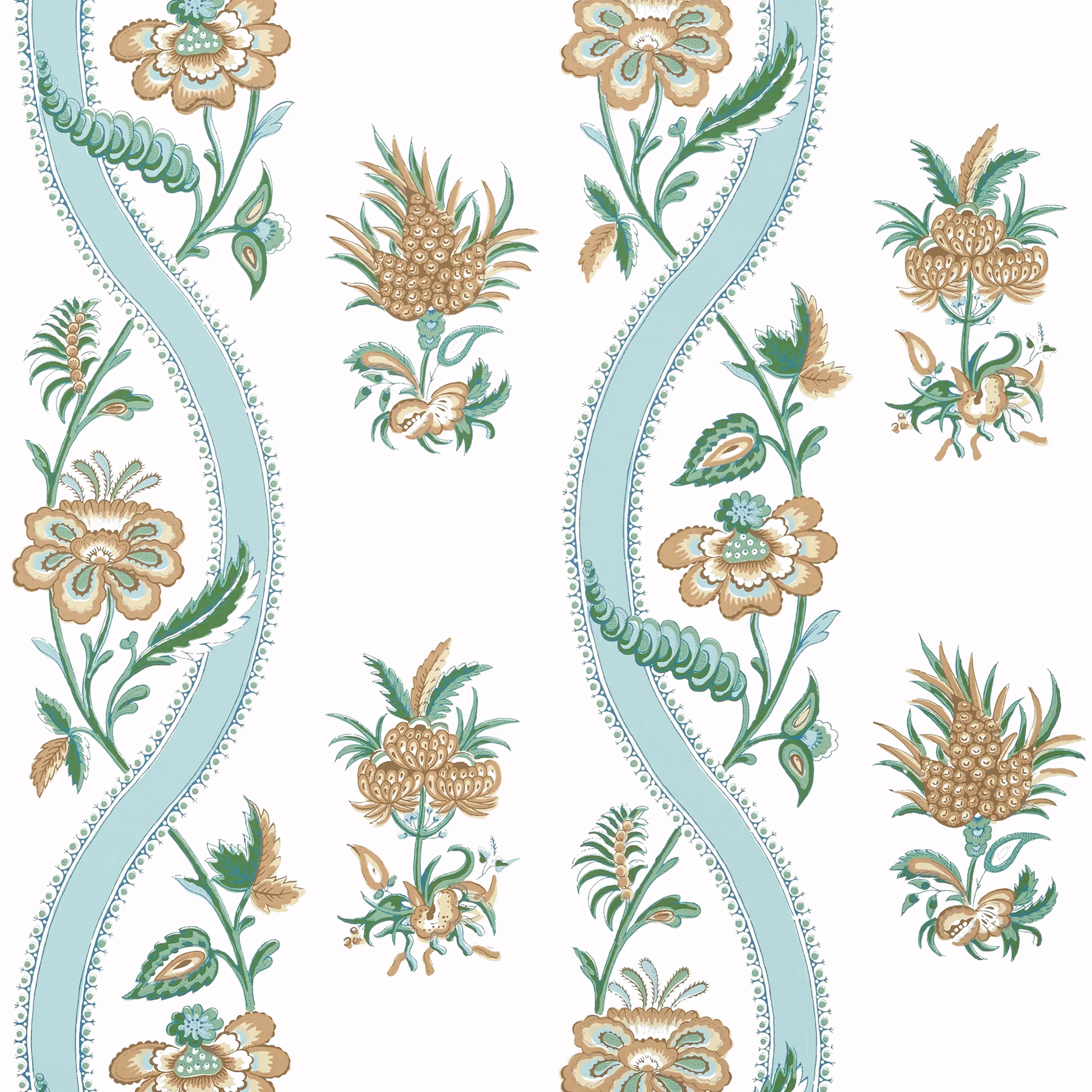 T36422 | Ribbon Floral – Seaglass and Gold
