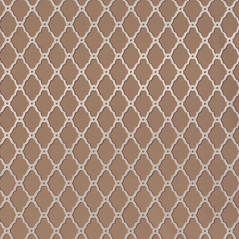 Thibaut Rothbury Trellis in Metallic on Cocoa (T1863)