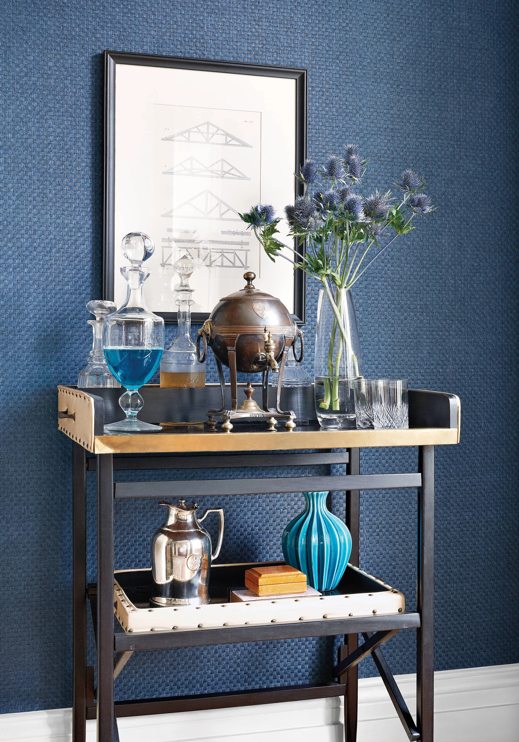 Thibaut Sachon Basket in Navy (T1001)