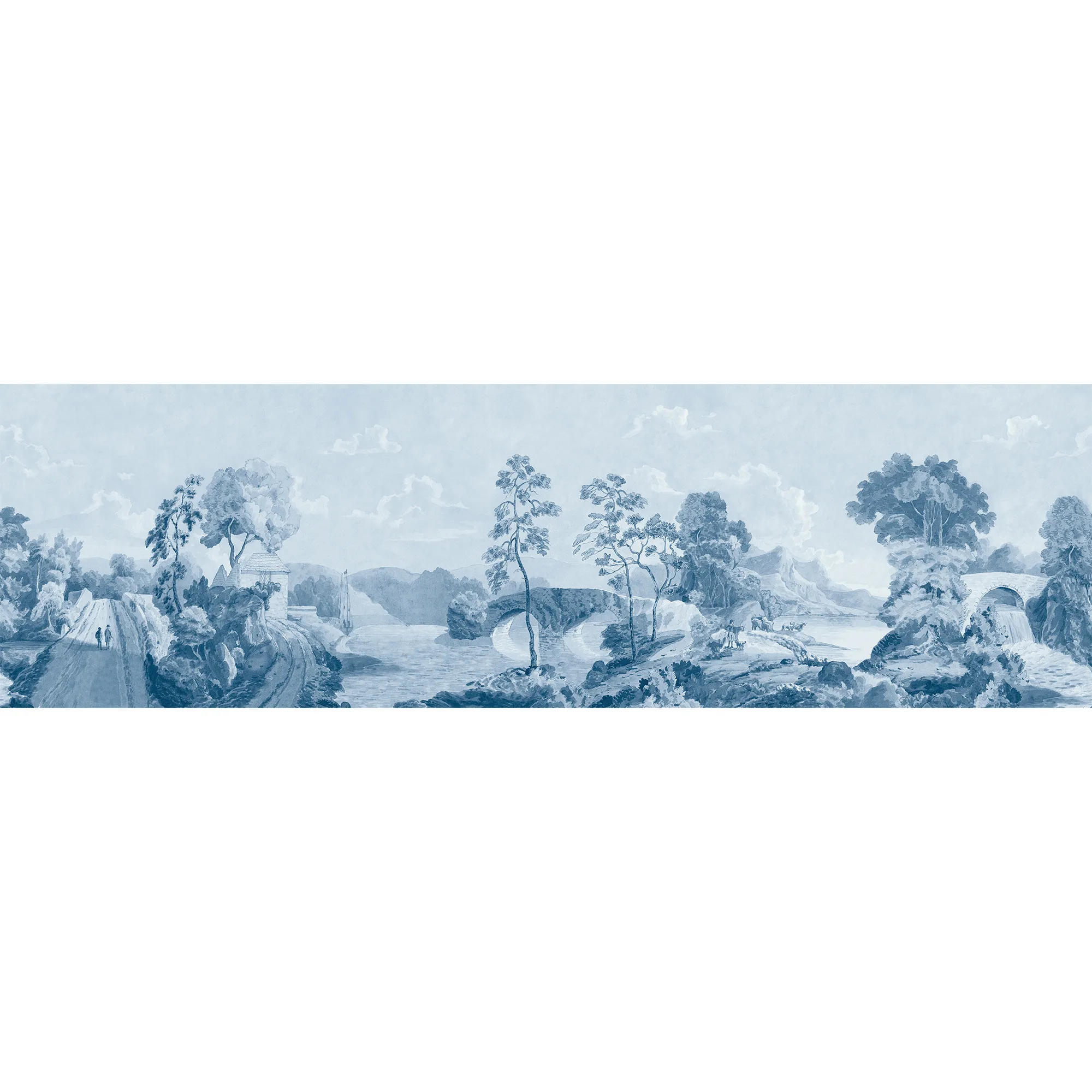 Anna French Savery Mural in Blue (ATM24573)