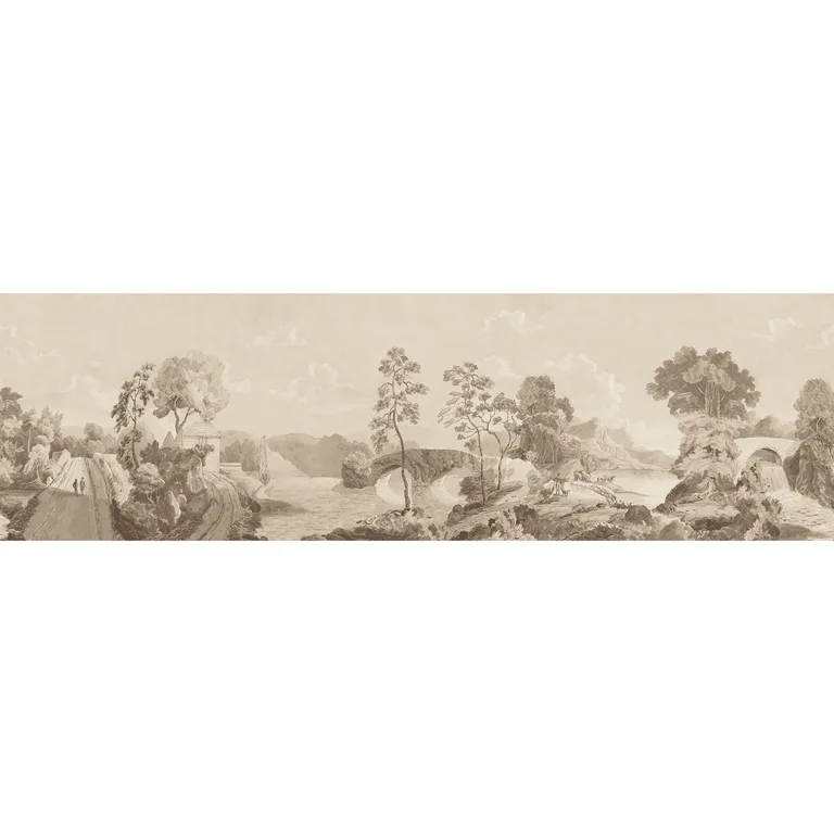 Anna French Savery Mural in Sepia (ATM24572)