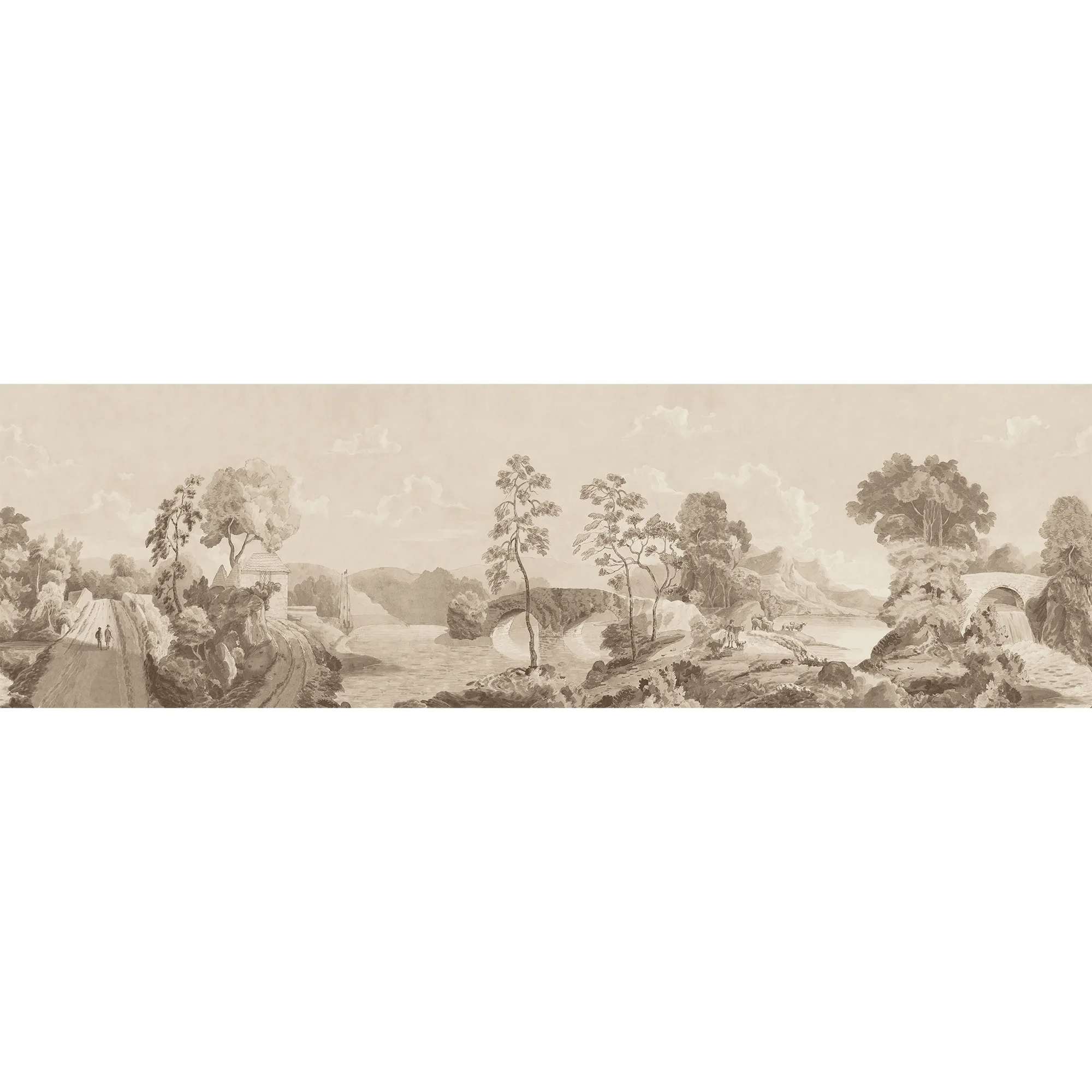 Anna French Savery Mural in Sepia (ATM24572)