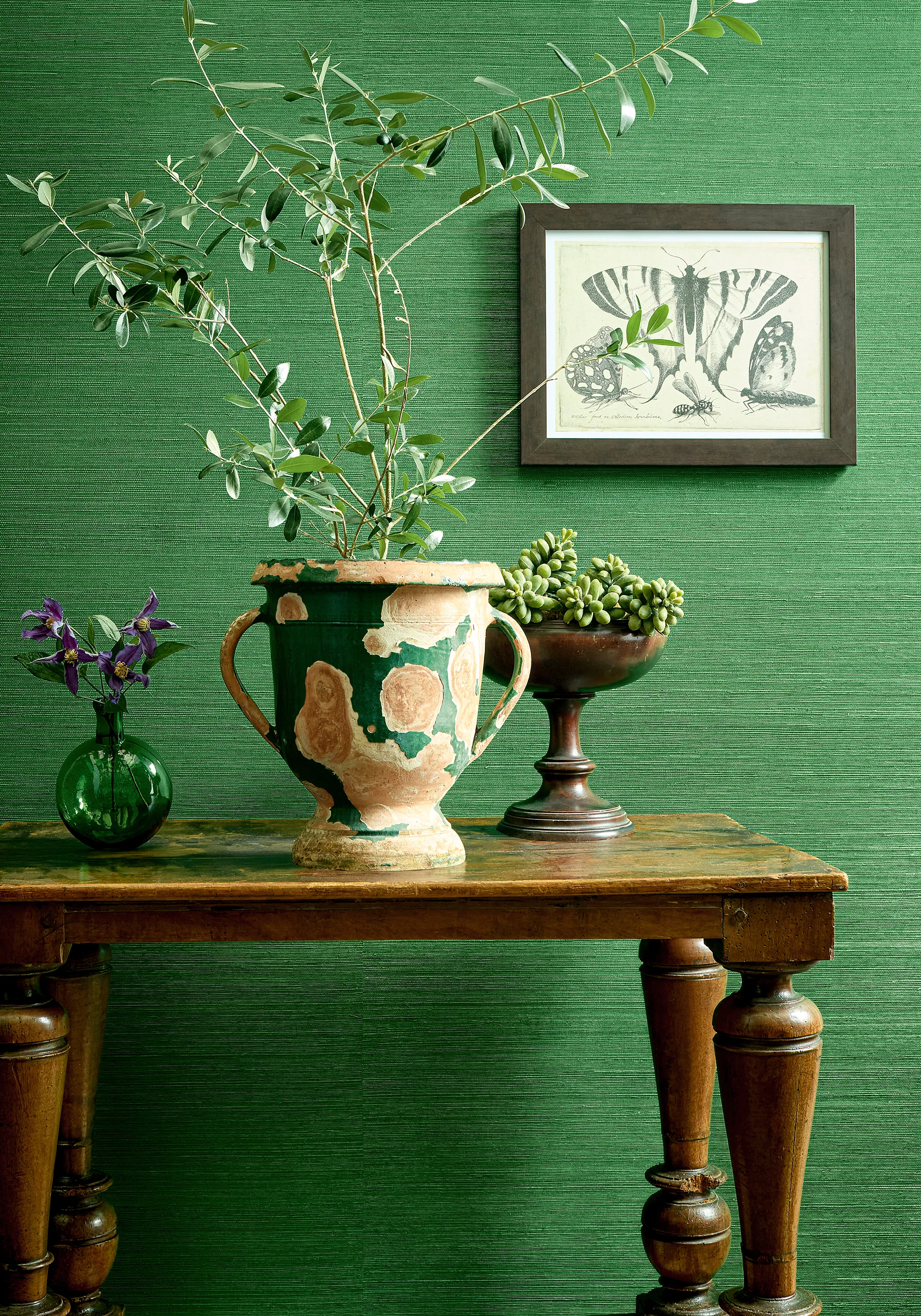 Thibaut Shang Extra Fine Sisal in Emerald Green (T19612)