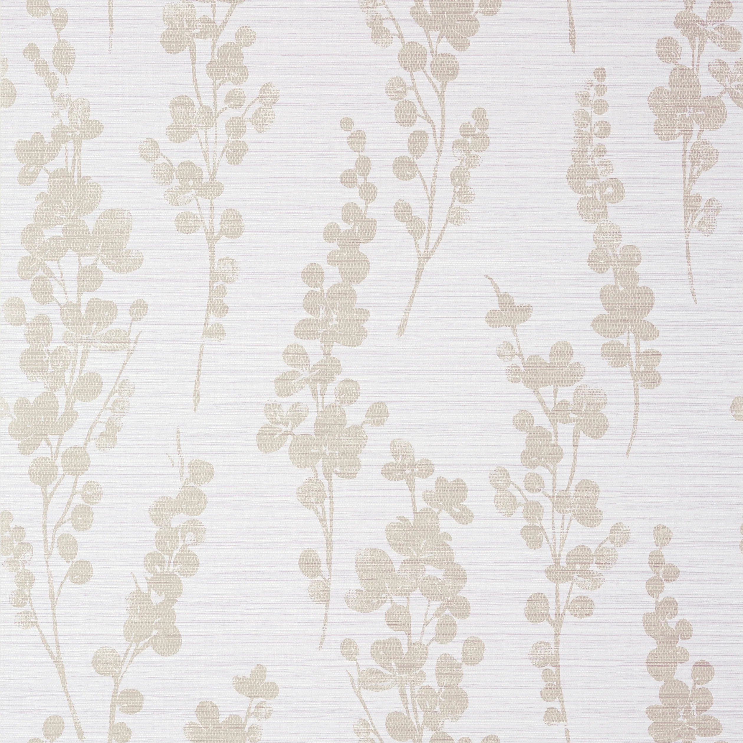 Thibaut Spring Blooms in Metallic Pewter on Lavender (T41052)