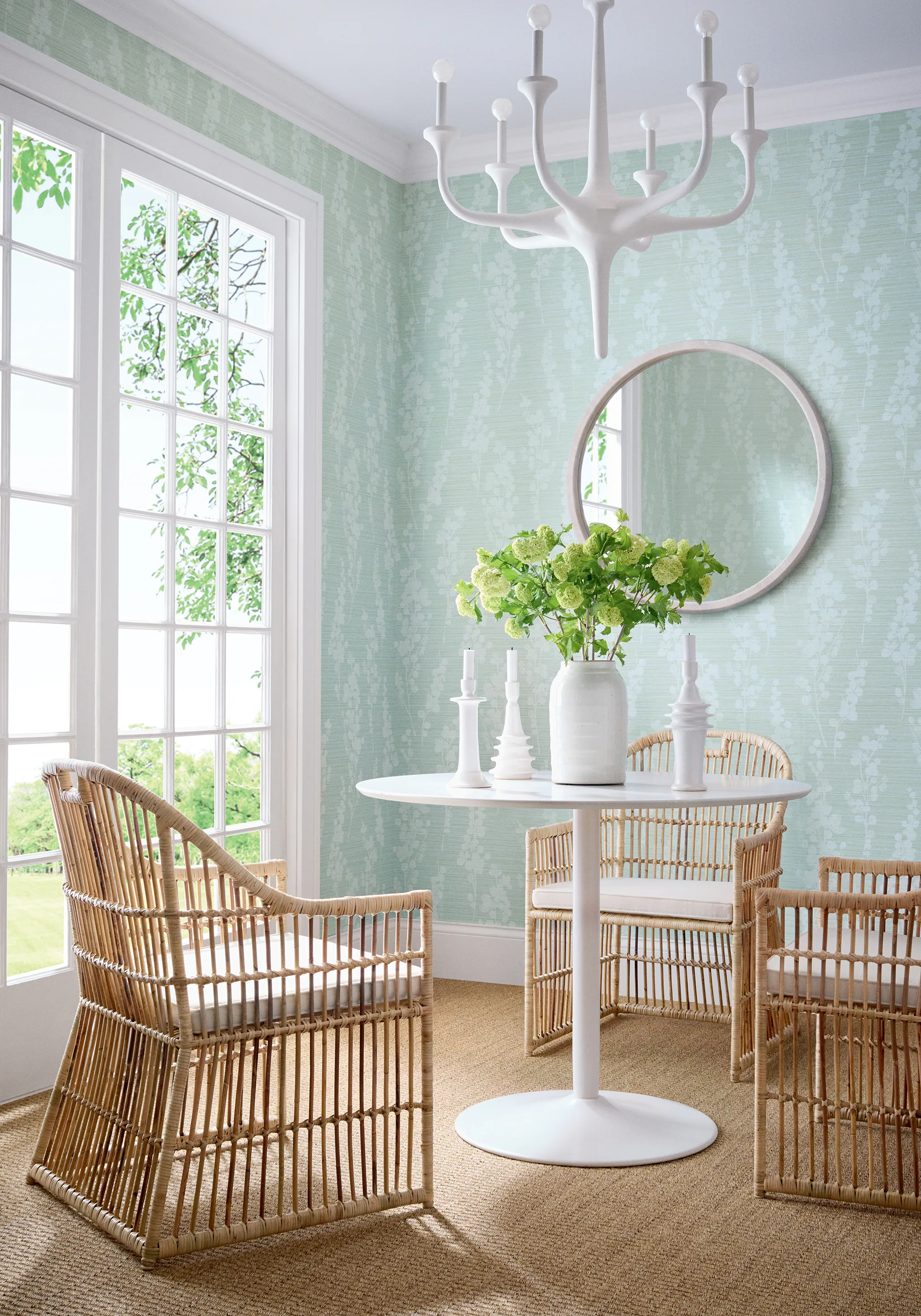 Thibaut Spring Blooms in Soft Green and Blue (T41051)