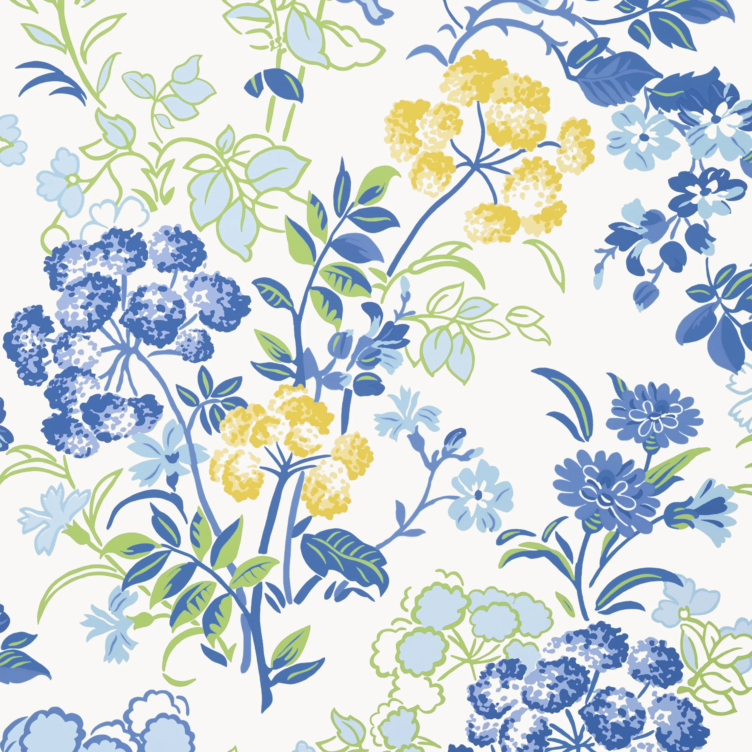 Thibaut Spring Garden in Blue and White (T14336)