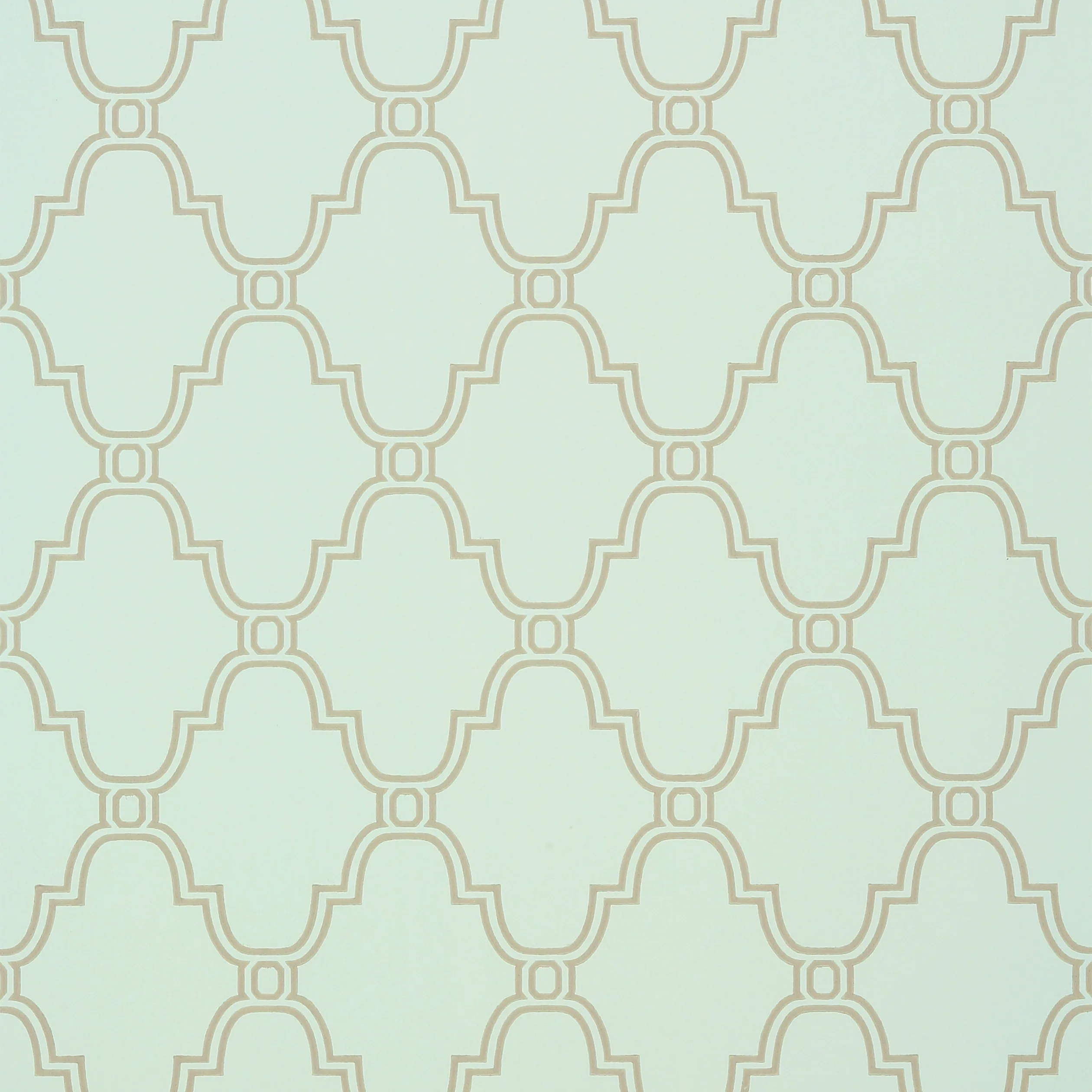 T35120 | Stanbury Trellis – Linen on Aqua