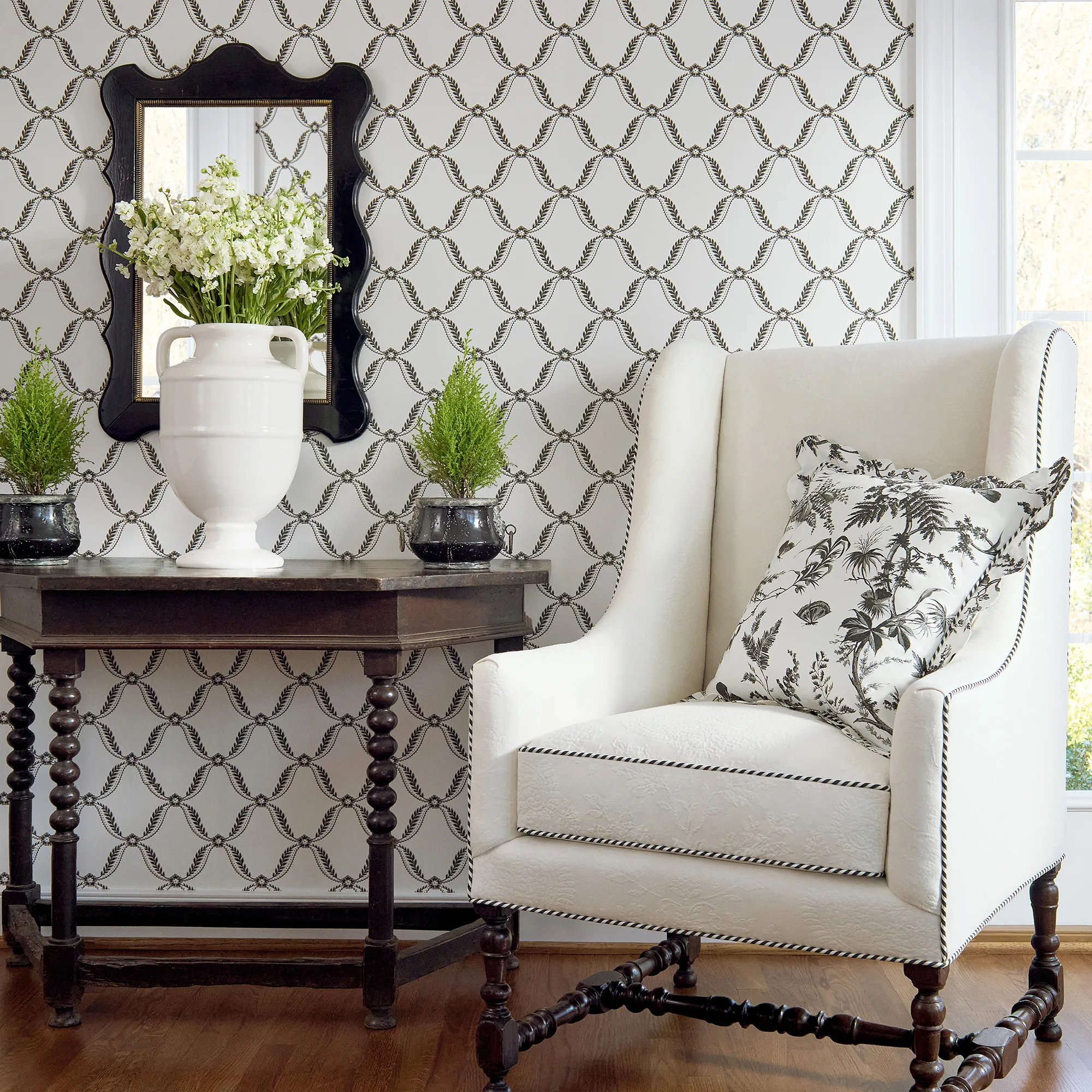 Anna French Tate Trellis in Black (AT57883)