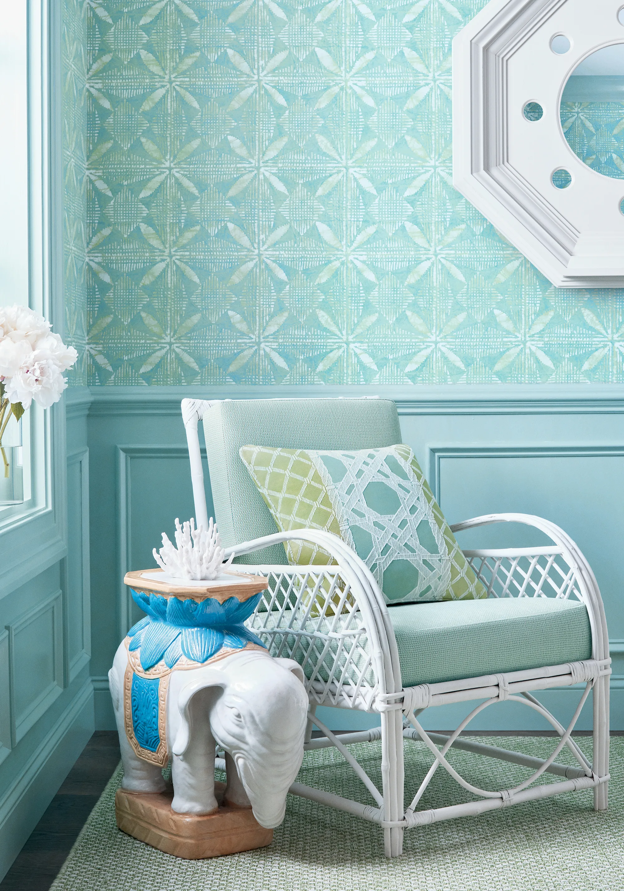 Thibaut Tortuga Batik in Turquoise (T15841)