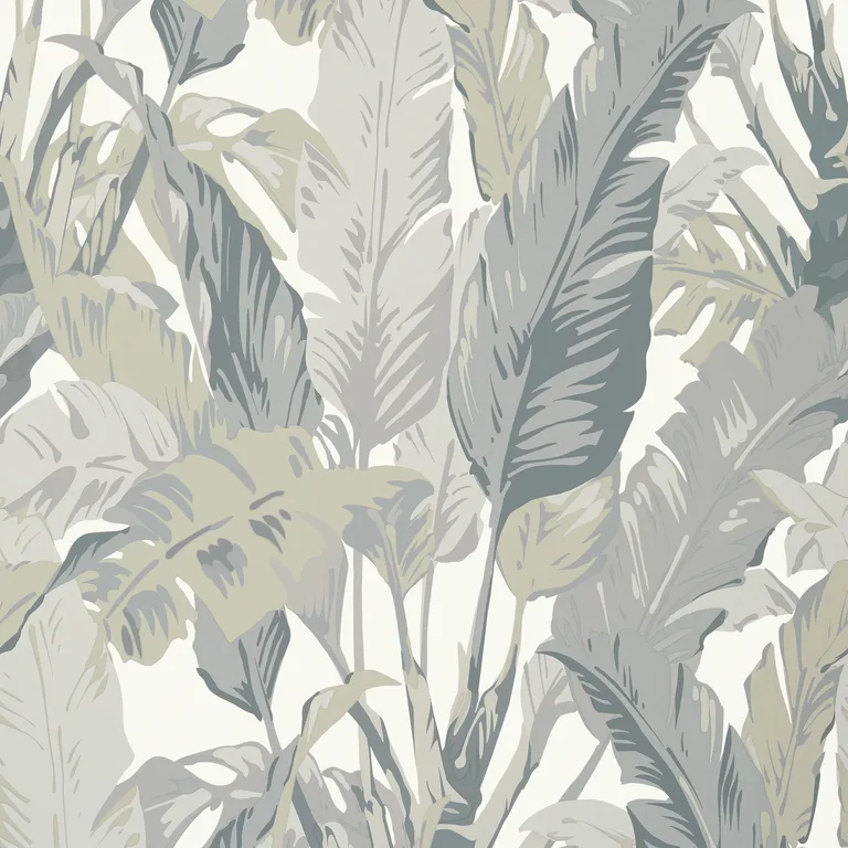Thibaut Travelers Palm in Grey (T10129)