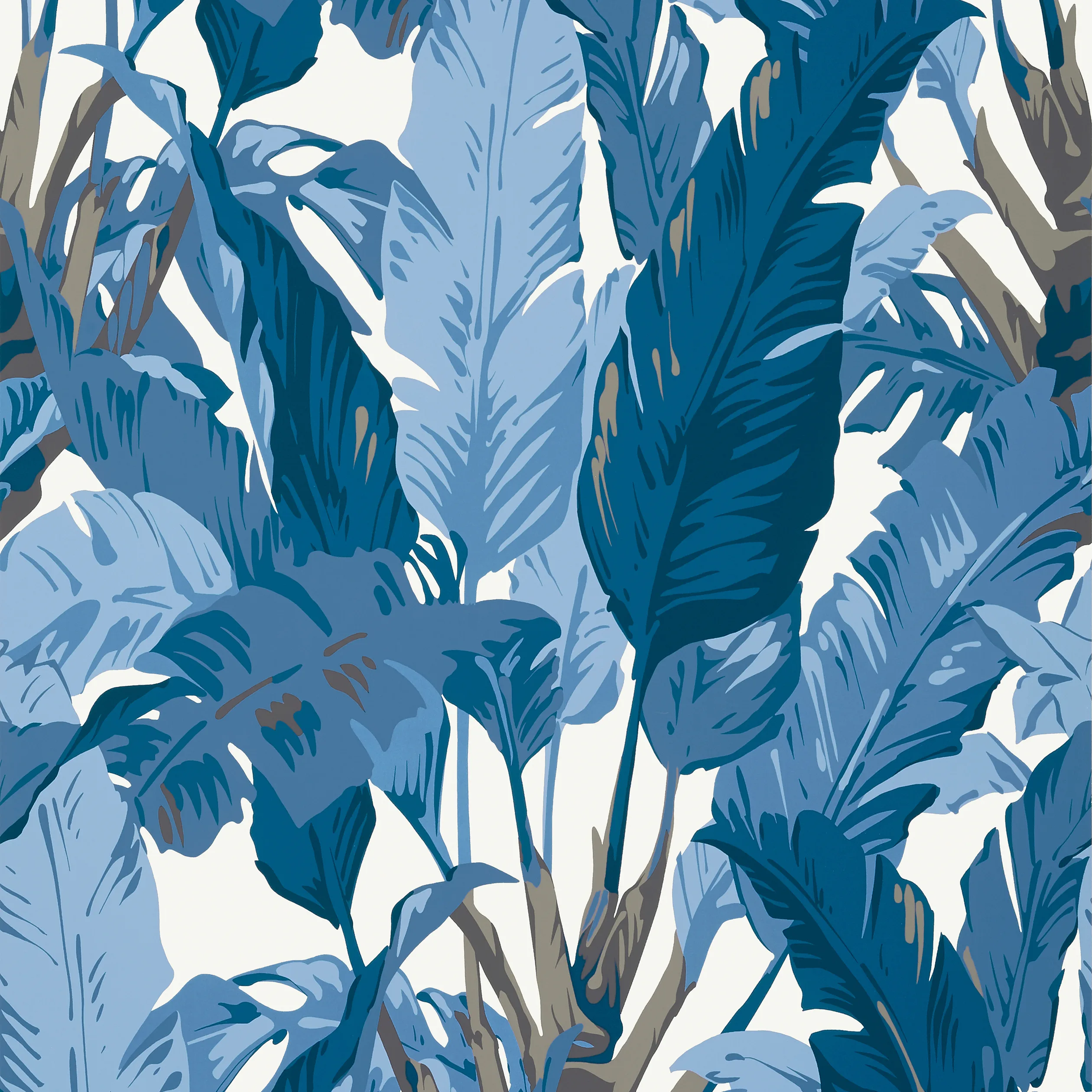 T10126 | Travelers Palm – Navy and White