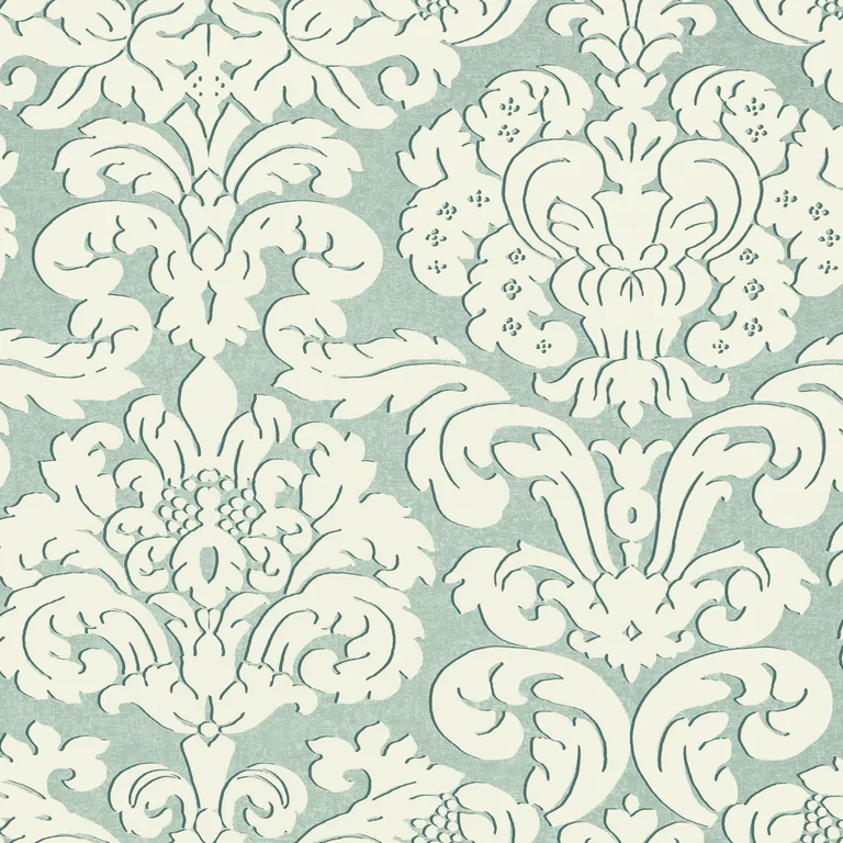Thibaut Trelawny Damask in Aqua (T14217)