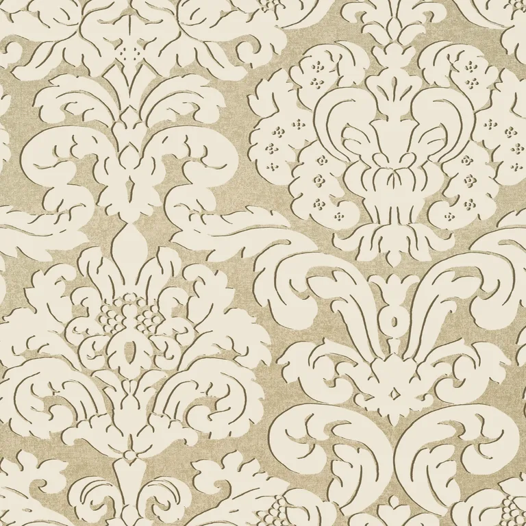 Thibaut Trelawny Damask in Beige (T14218)
