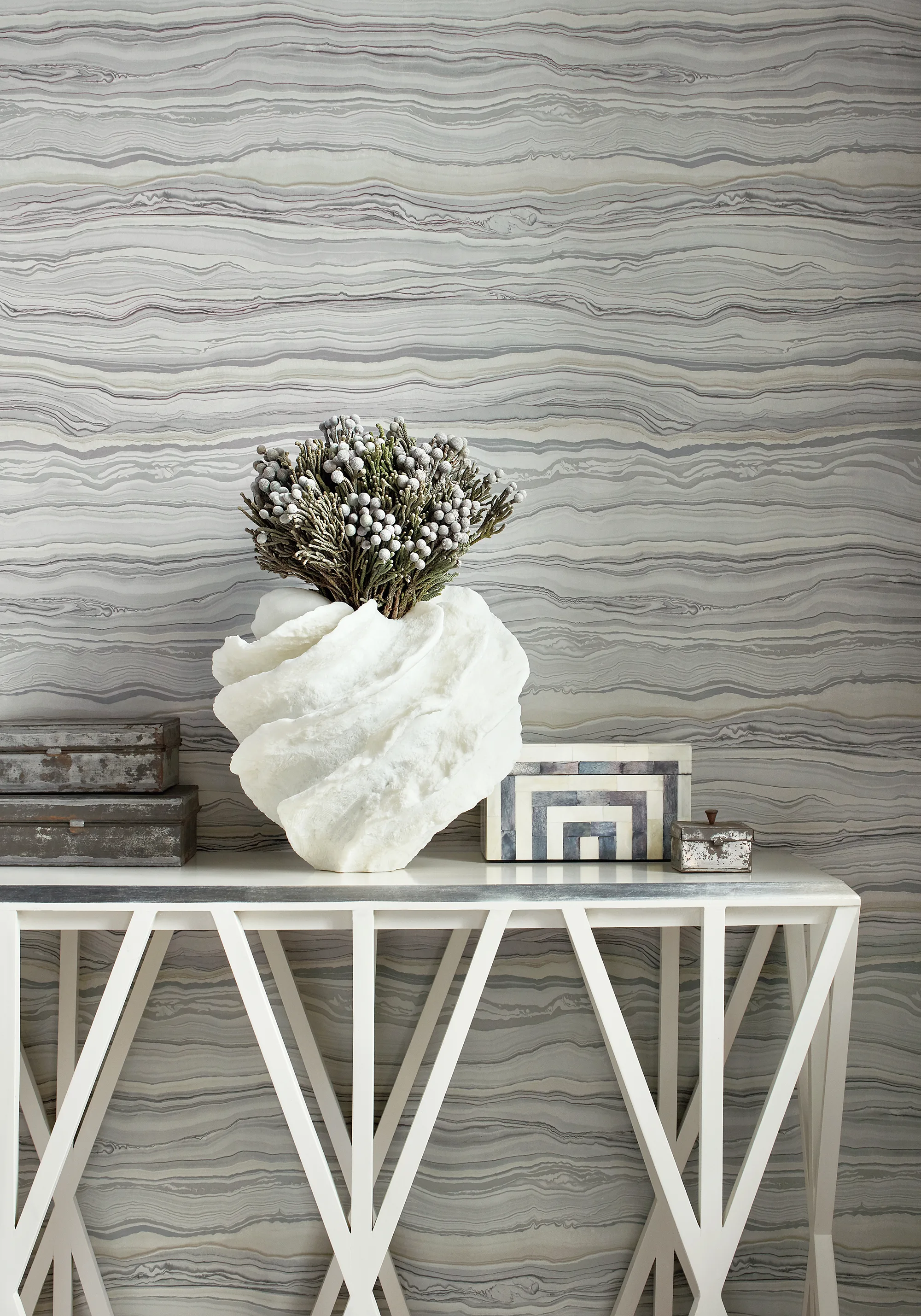 Thibaut Treviso Marble in Grey (T75175)